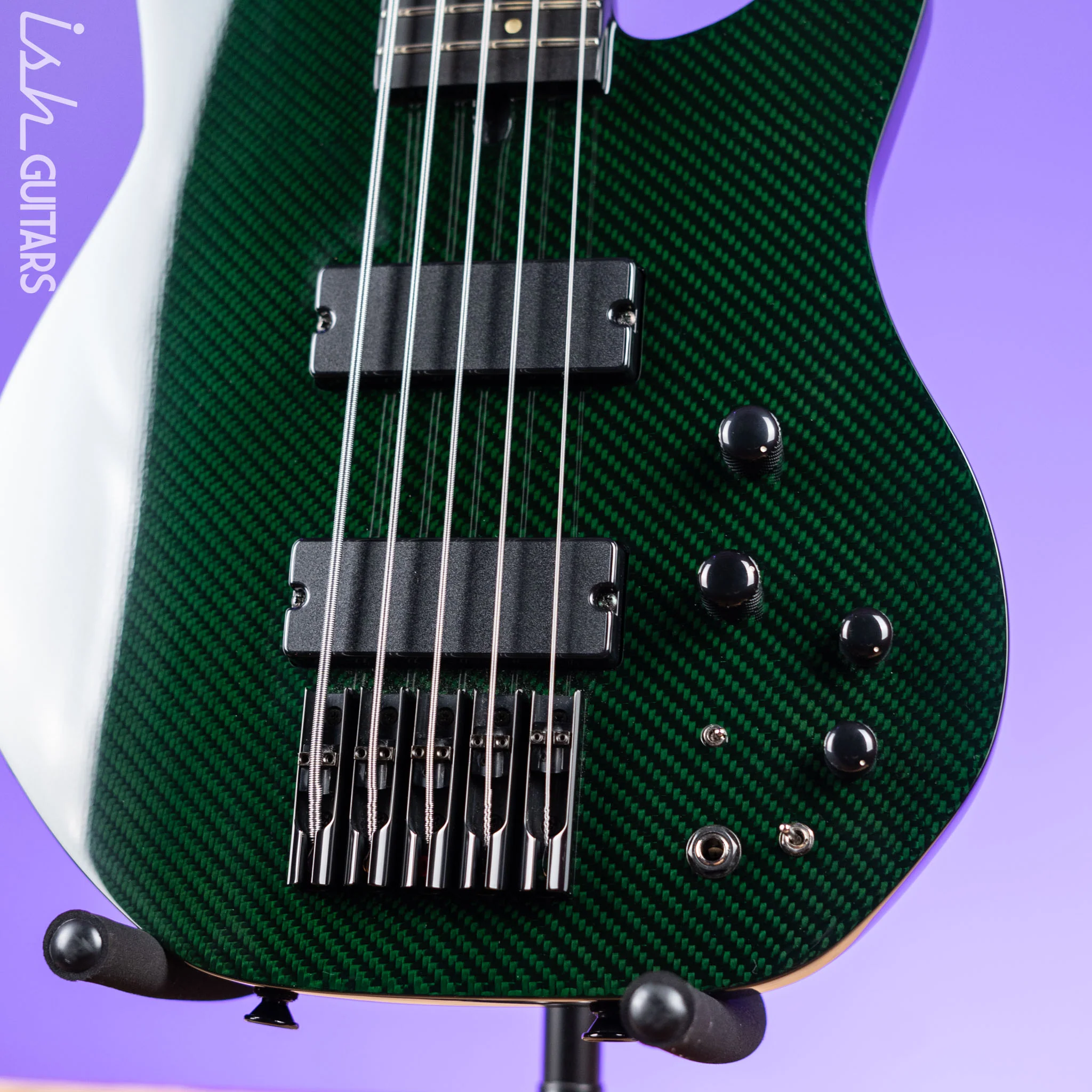 Status Stealth Bass Green Carbon Fiber w/ Green LEDs - Image 4