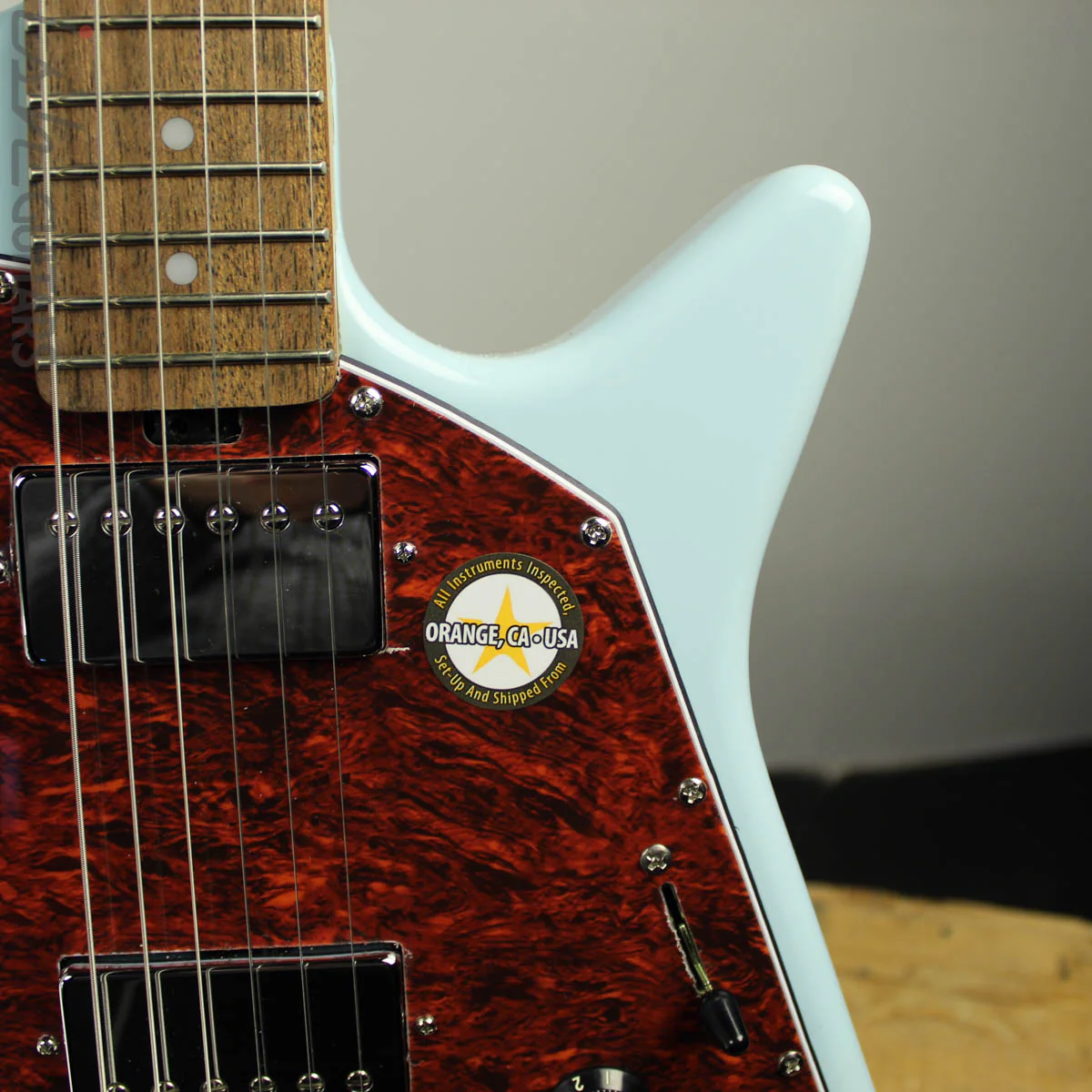 Sterling by Music Man Albert Lee HH Electric Guitar - Daphne Blue - Image 3