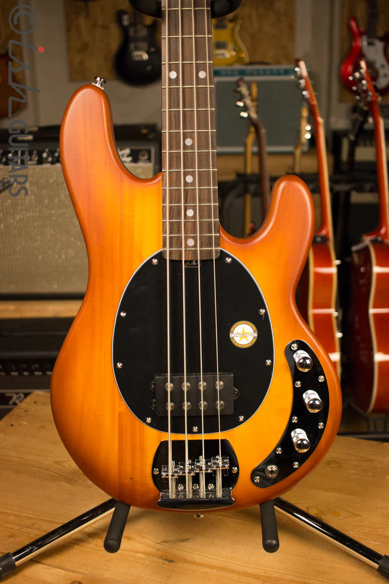 Sterling by Music Man Stingray 4 Satin Honey Burst