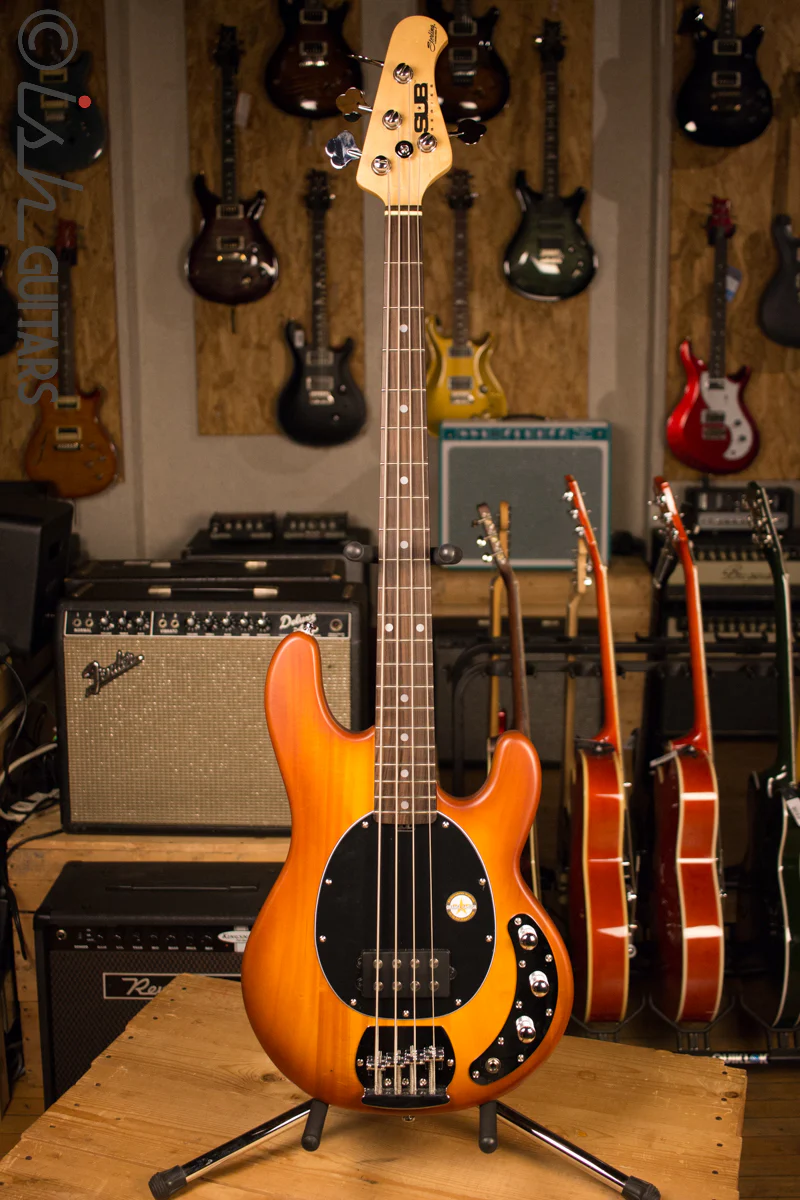 Sterling by Music Man Stingray 4 Satin Honey Burst - Image 2
