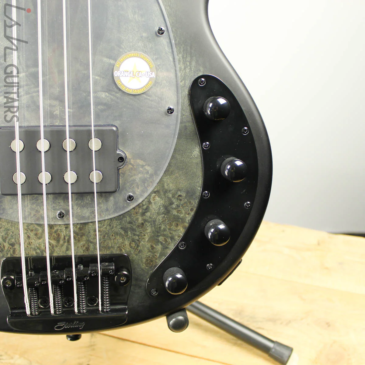 Sterling by Music Man StingRay Ray34PB Trans Black Satin w/ Bag B-STOCK - Image 3