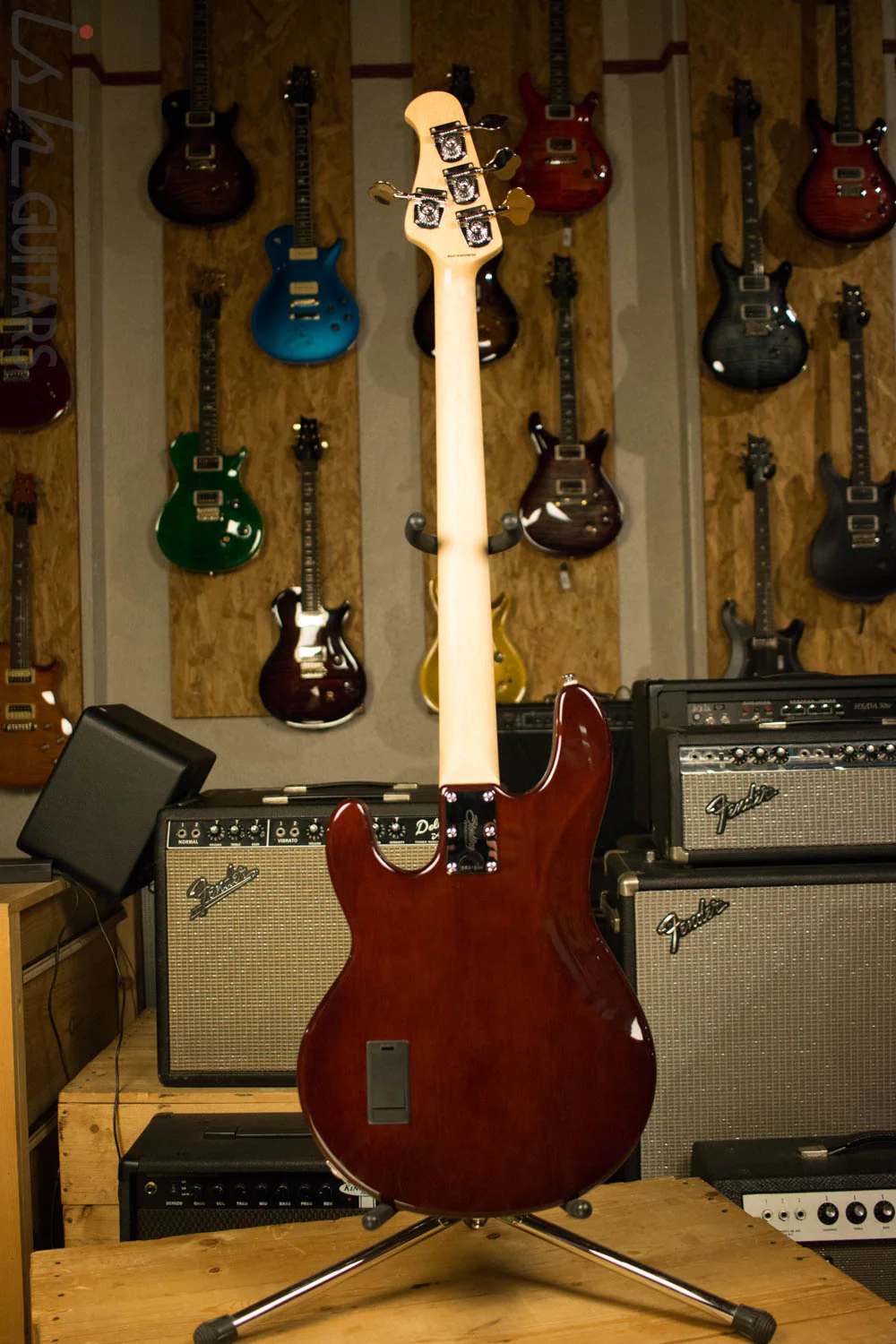 Sterling by Music Man Ray34 Bass Custom Prototype Quilted Mahogany - Image 9