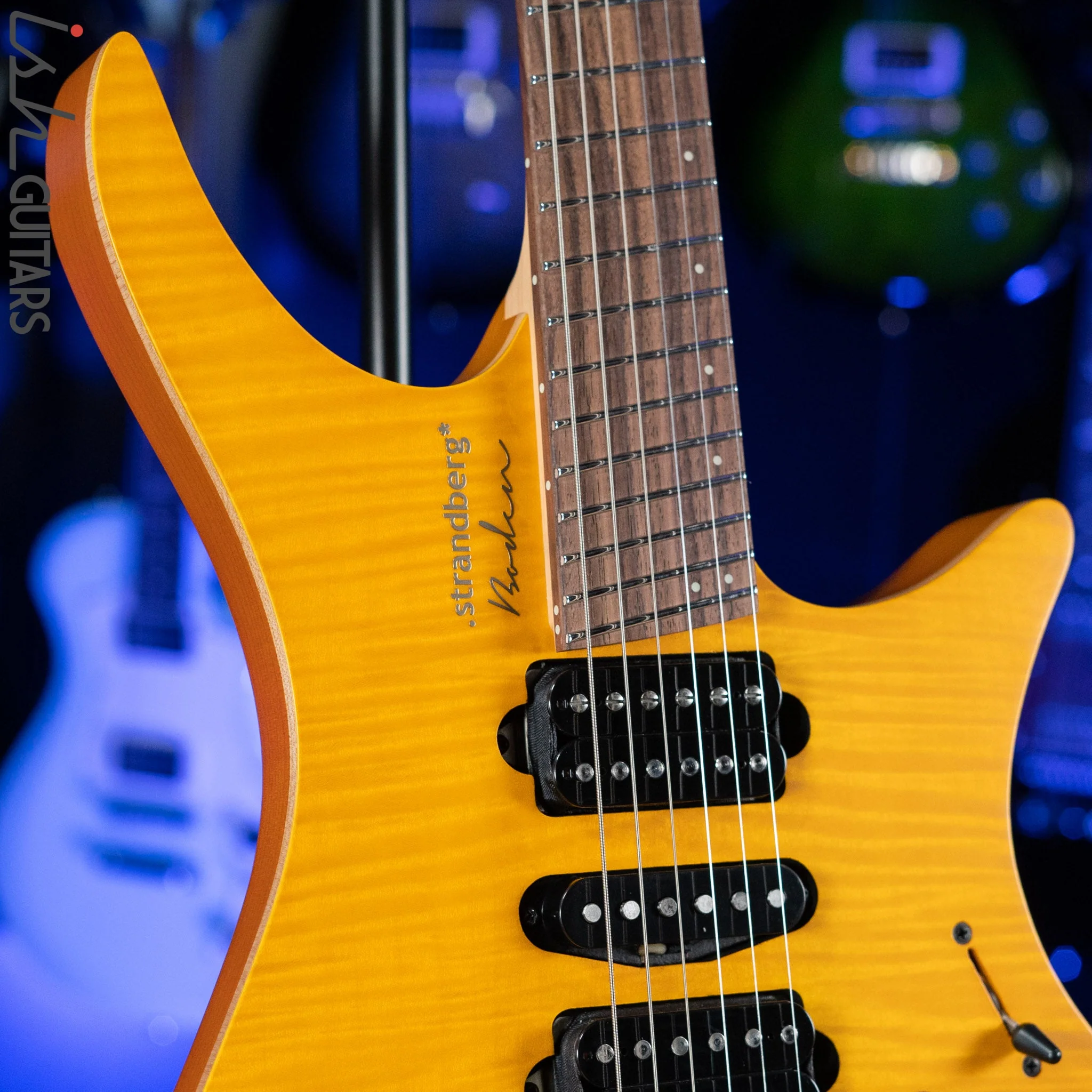 Strandberg Boden Fusion NX 6 Multiscale Headless Guitar Amber Yellow - Image 3