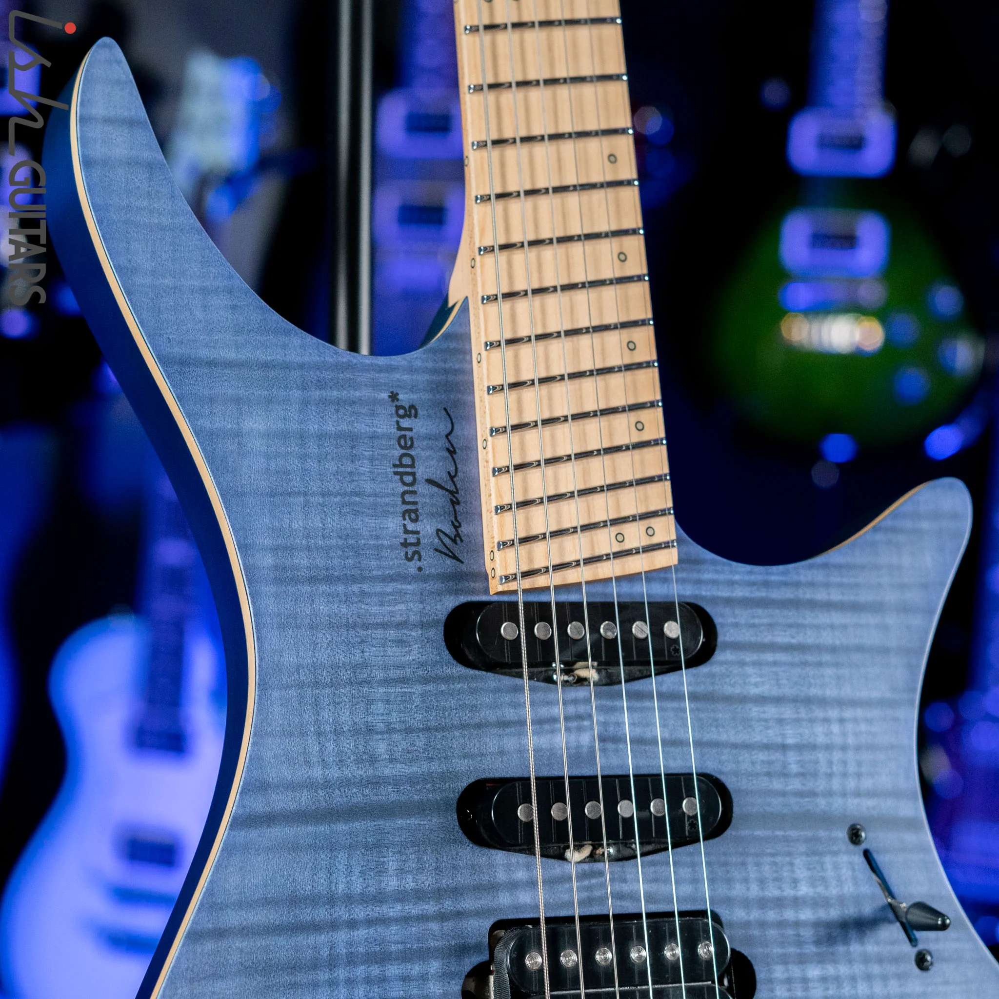 Strandberg Boden Standard NX 6 Multiscale Headless Guitar Tremolo Blue Demo - Image 3