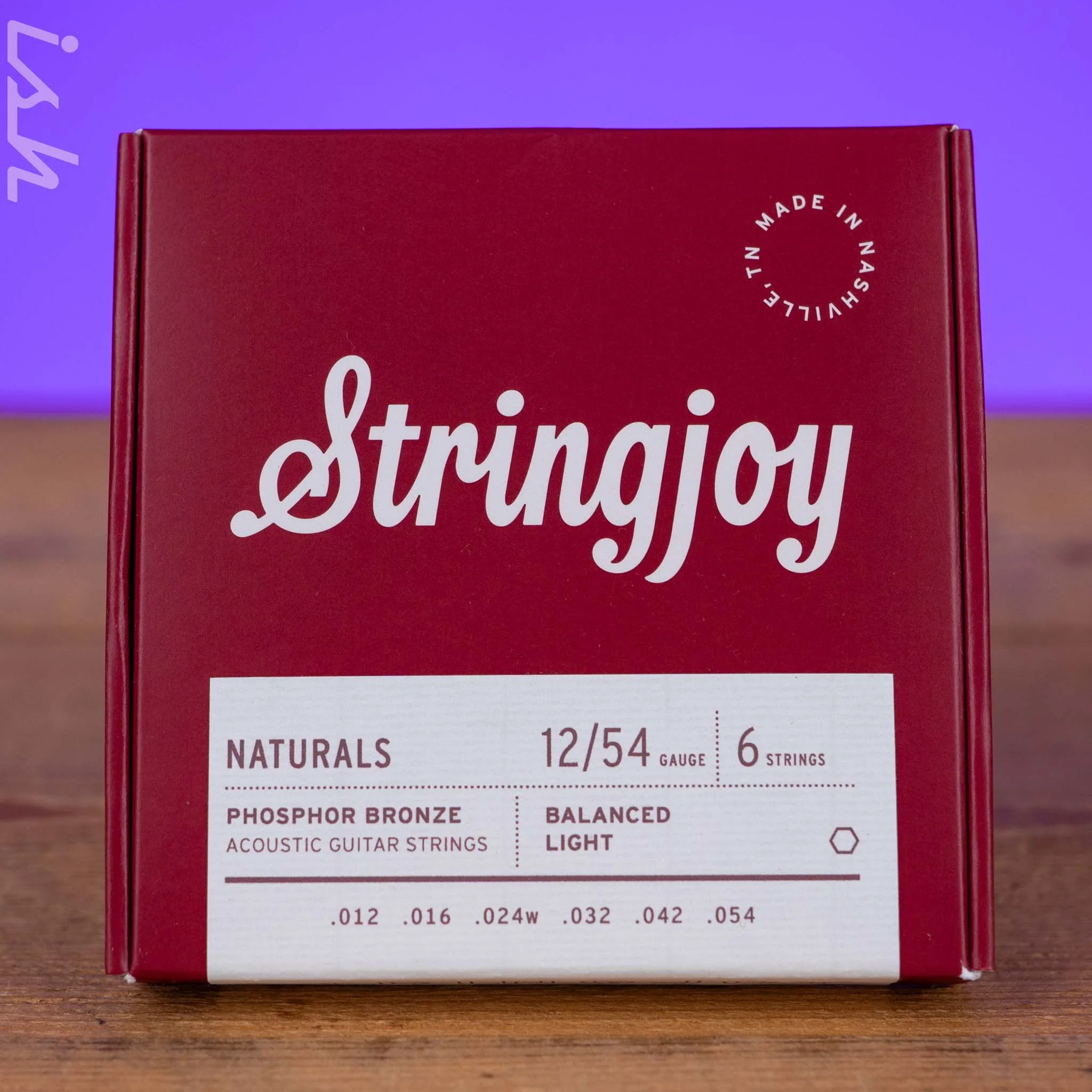Stringjoy Naturals Light Gauge (12-54) Phosphor Bronze Acoustic Guitar Strings