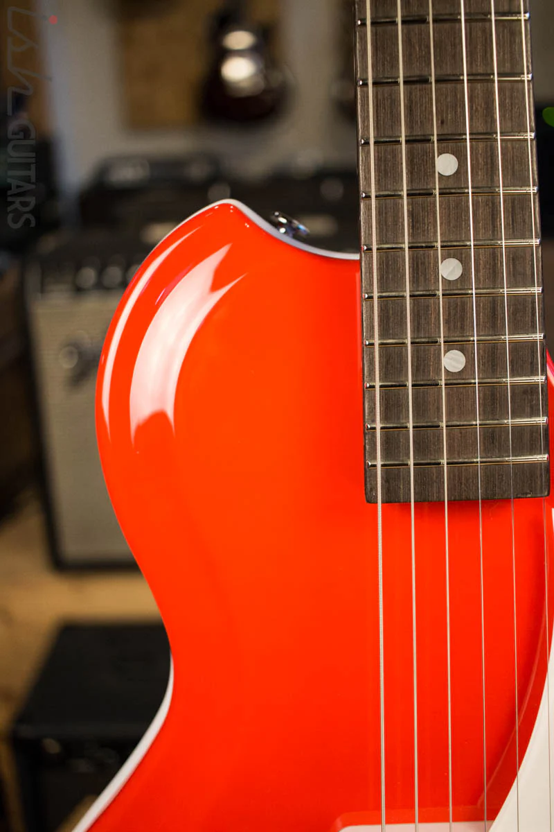 Supro 1572VPR Belmont Vibrato Single Pickup Americana Series Electric Guitar Poppy Red - Image 3