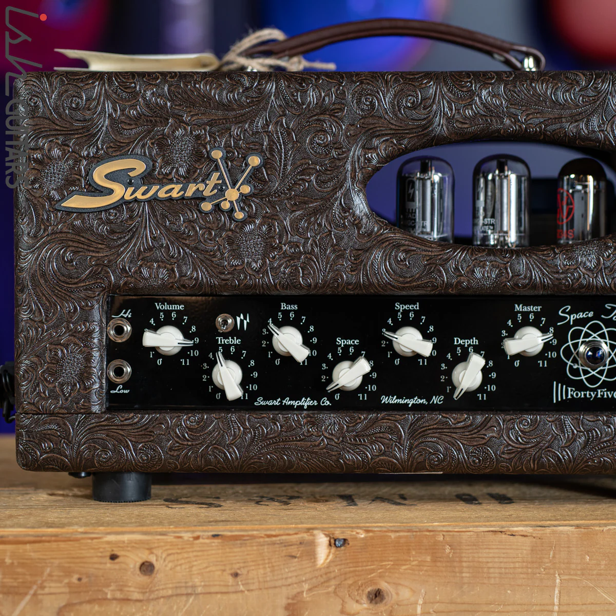 Swart ST-45 Space Tone Forty-Five Guitar Amplifier Head Custom Brown Western Tolex - Image 5