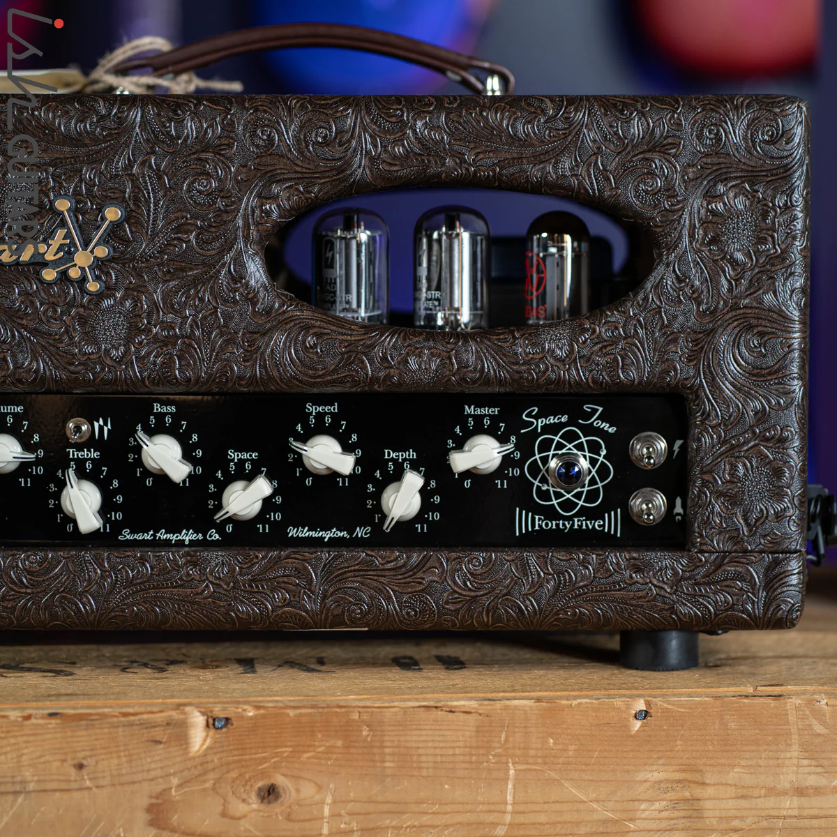 Swart ST-45 Space Tone Forty-Five Guitar Amplifier Head Custom Brown Western Tolex - Image 6