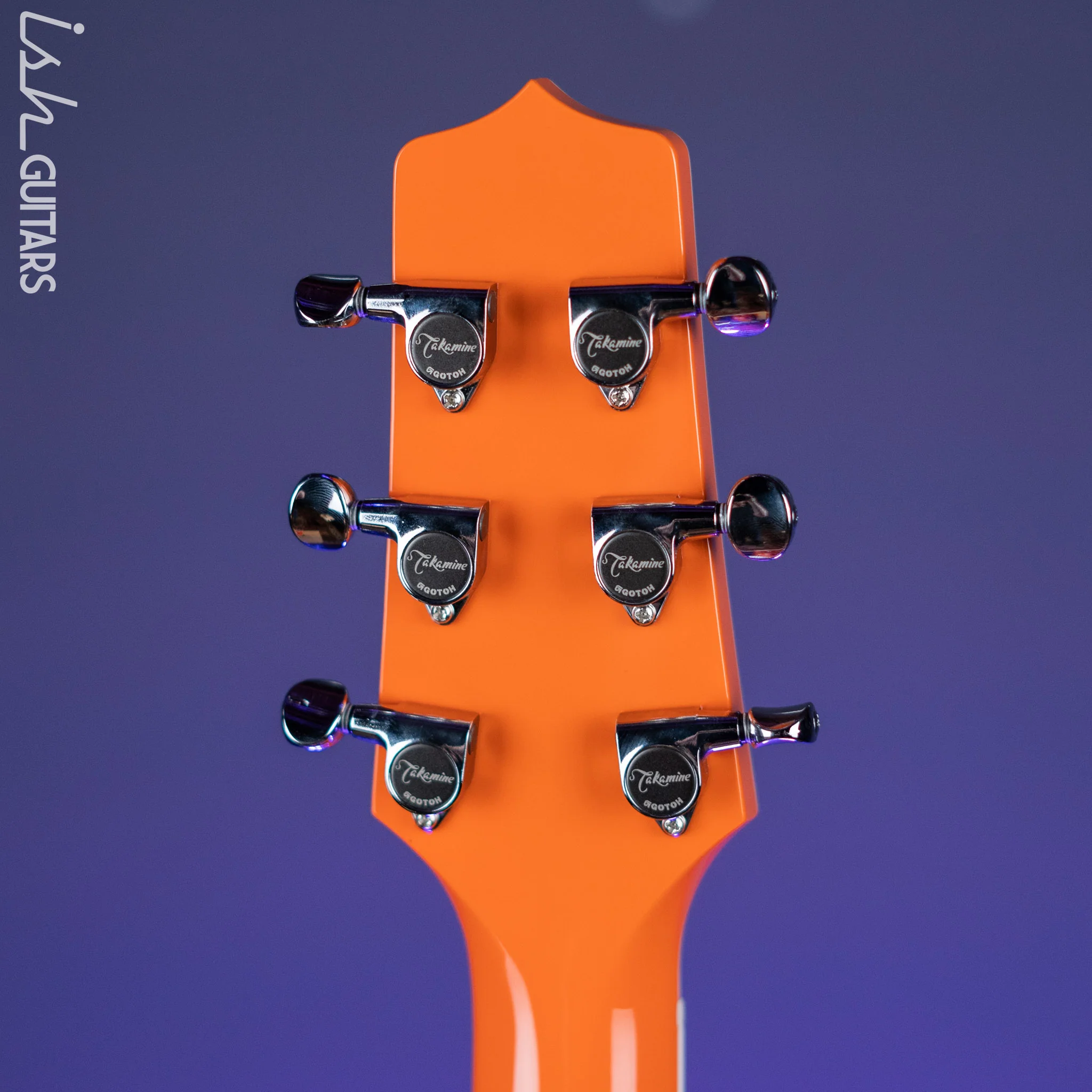 Takamine CP3NY New Yorker Acoustic-Electric Guitar Gloss Orange - Image 12