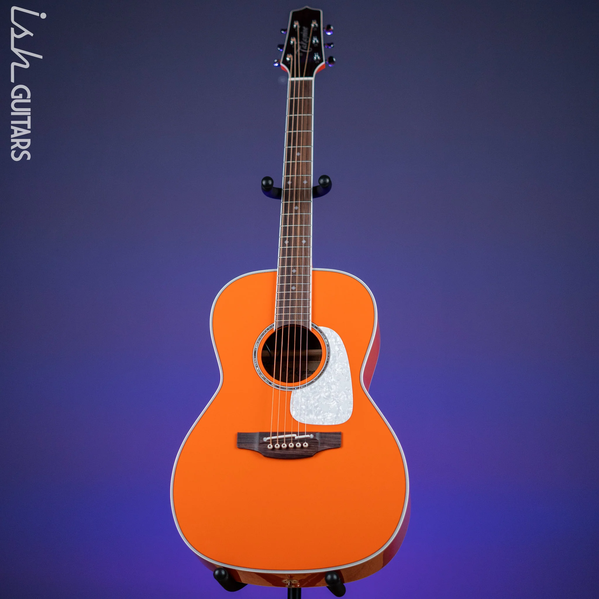 Takamine CP3NY New Yorker Acoustic-Electric Guitar Gloss Orange - Image 2