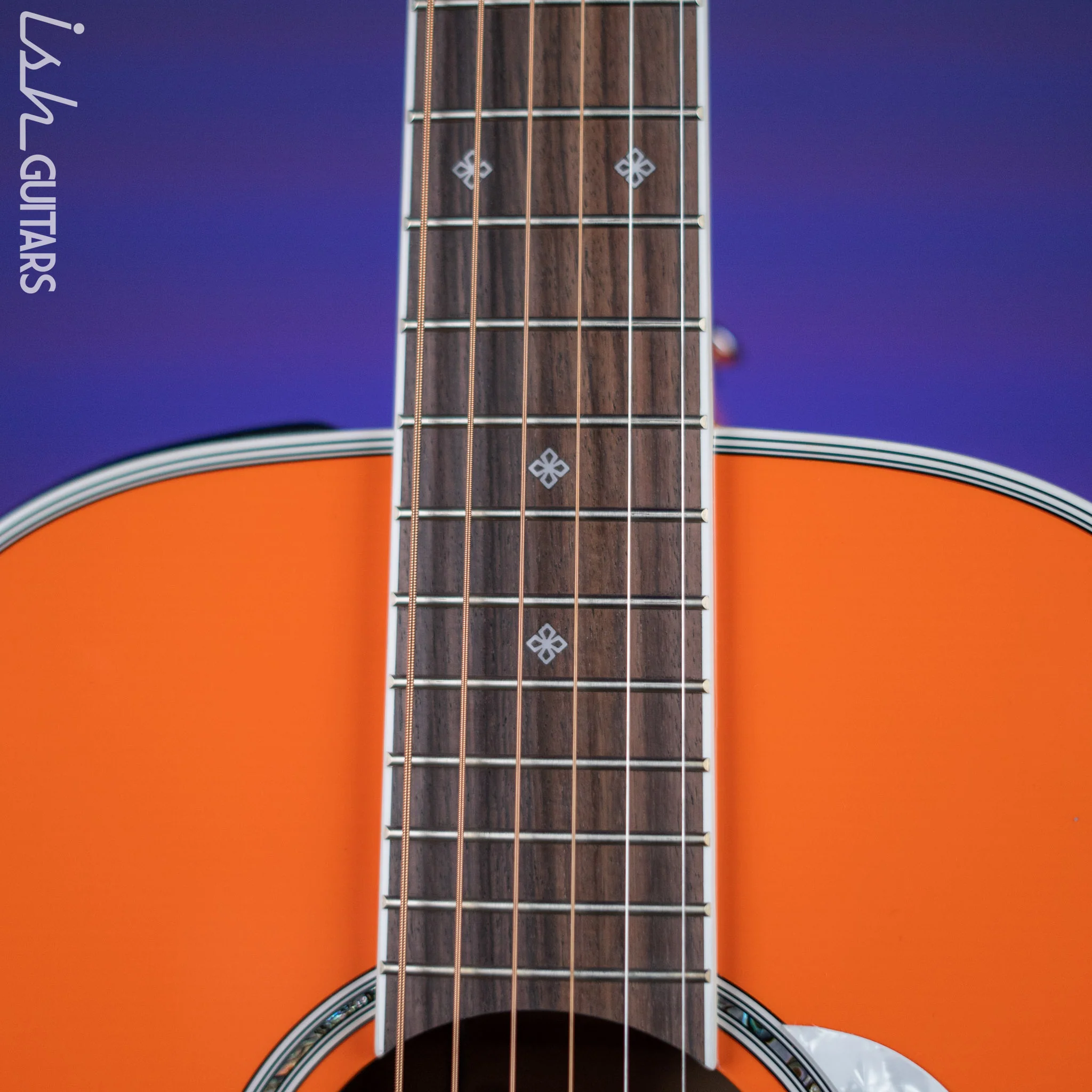 Takamine CP3NY New Yorker Acoustic-Electric Guitar Gloss Orange - Image 5