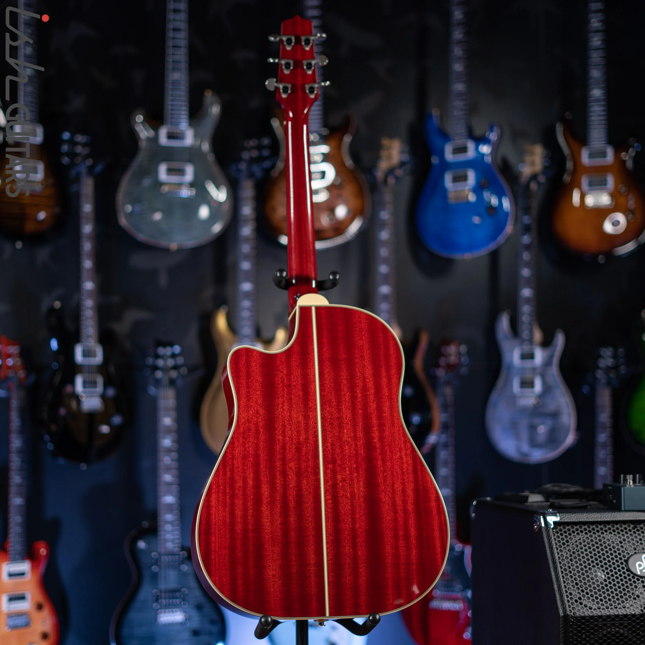 Takamine CP6SSDC Singlecut Dreadnought Gloss Cherry Sunburst Demo - Image 10