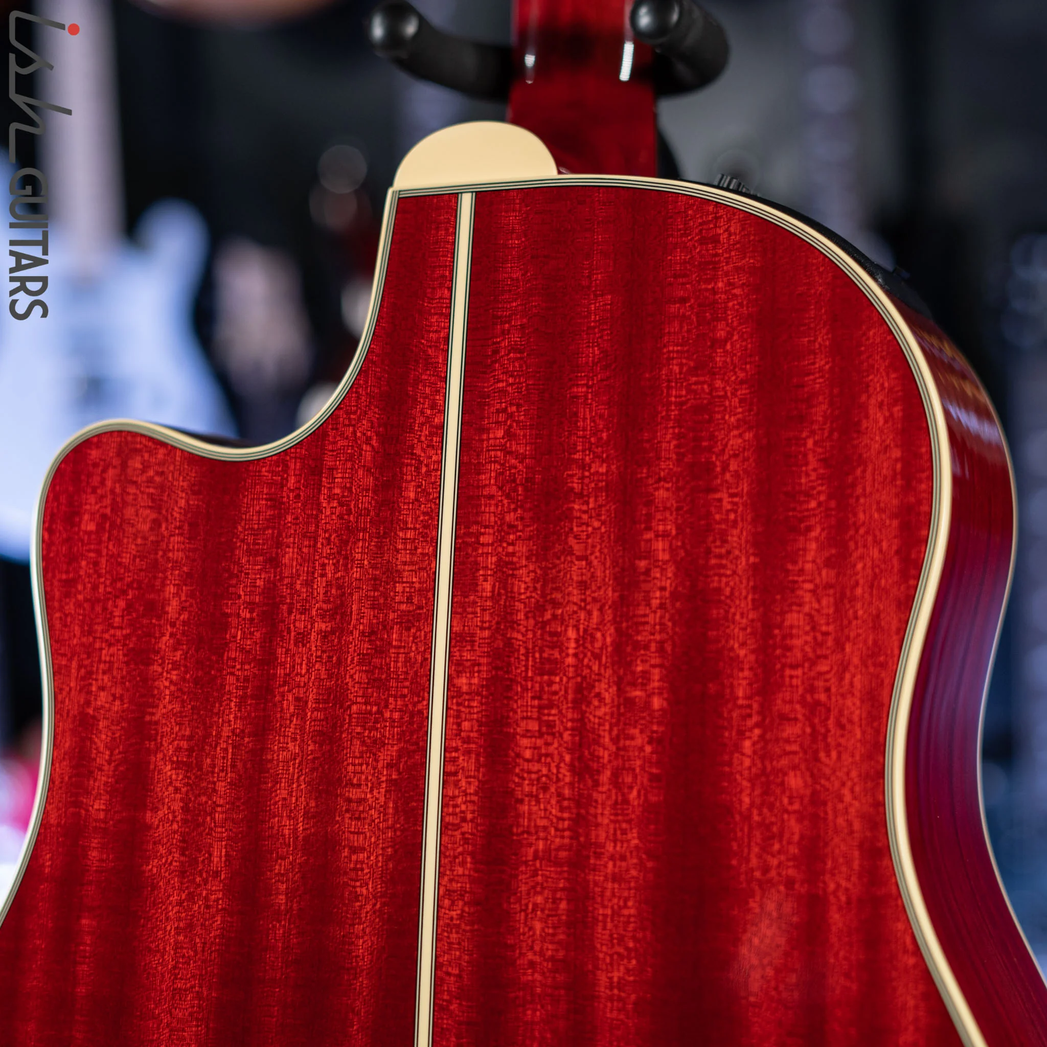 Takamine CP6SSDC Singlecut Dreadnought Gloss Cherry Sunburst Demo - Image 12