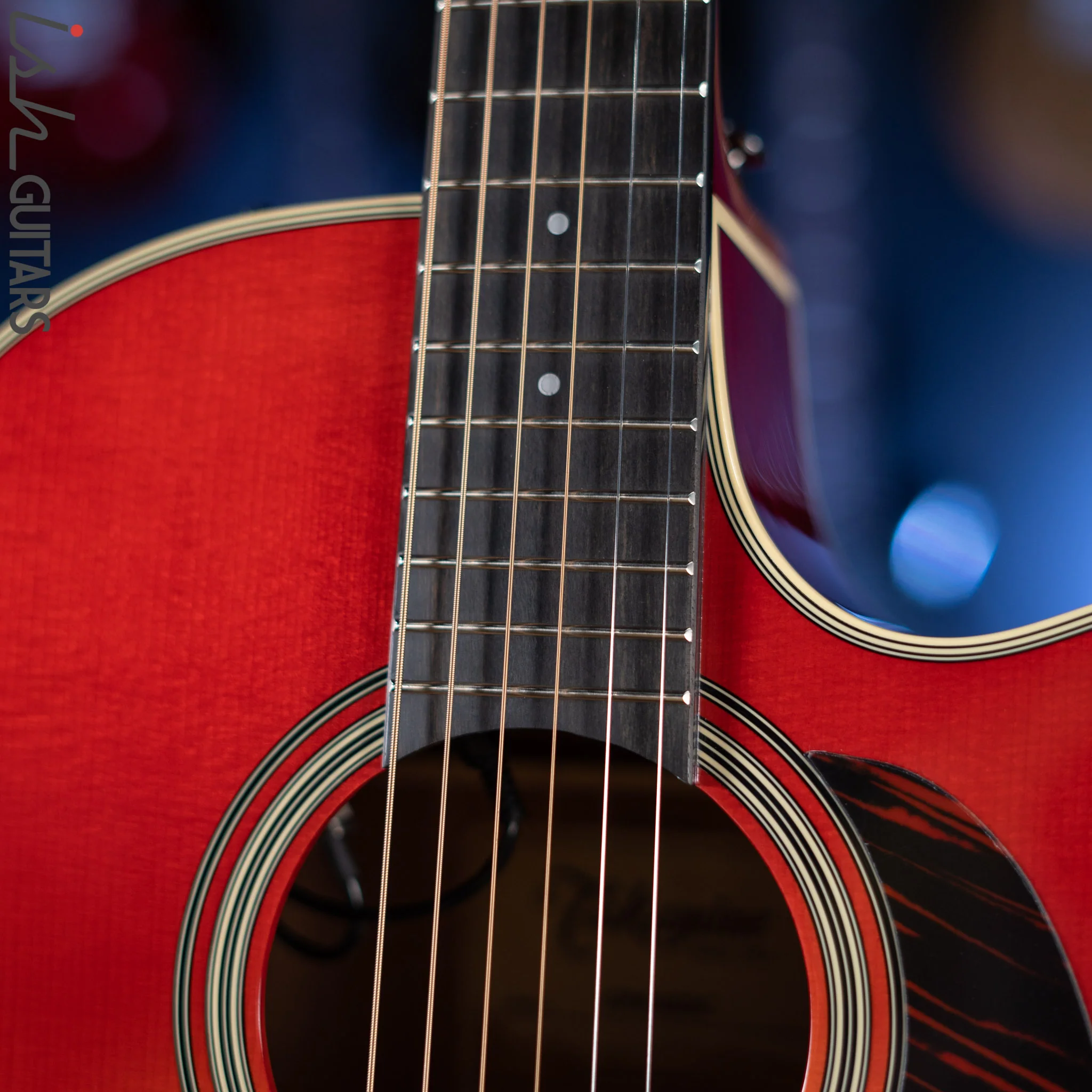 Takamine CP6SSDC Singlecut Dreadnought Gloss Cherry Sunburst Demo - Image 7