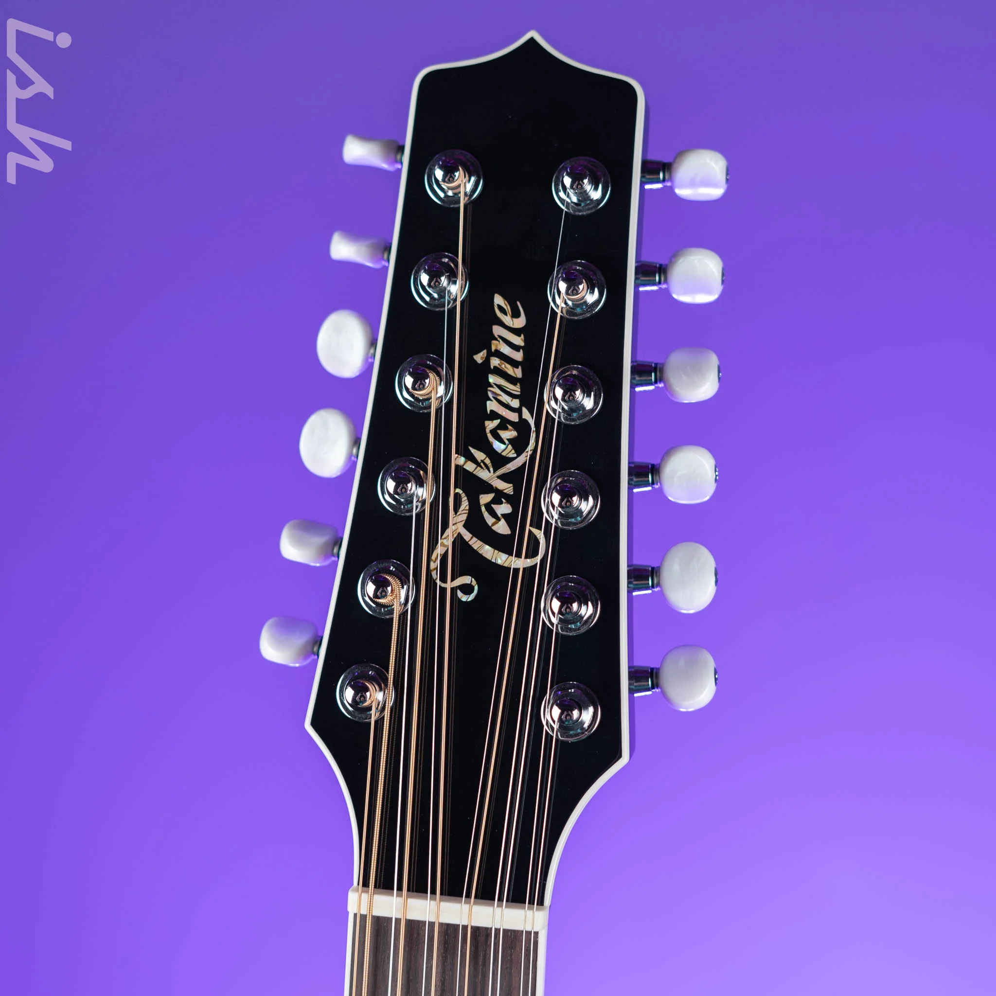 Takamine EF381DX 12-String Acoustic-Electric Gloss Black - Image 5