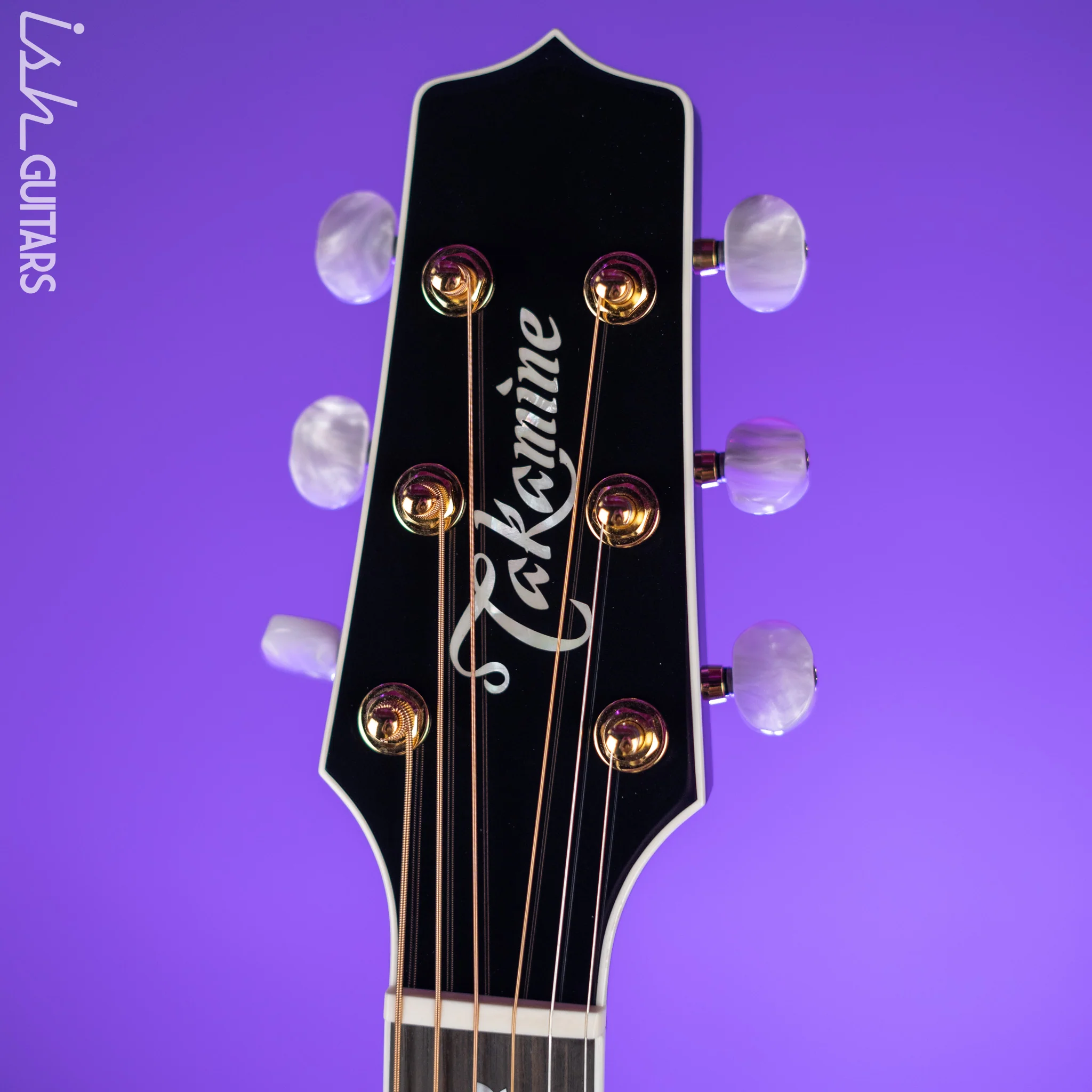 Takamine EF450C Acoustic-Electric Guitar Transparent Black Burst - Image 7