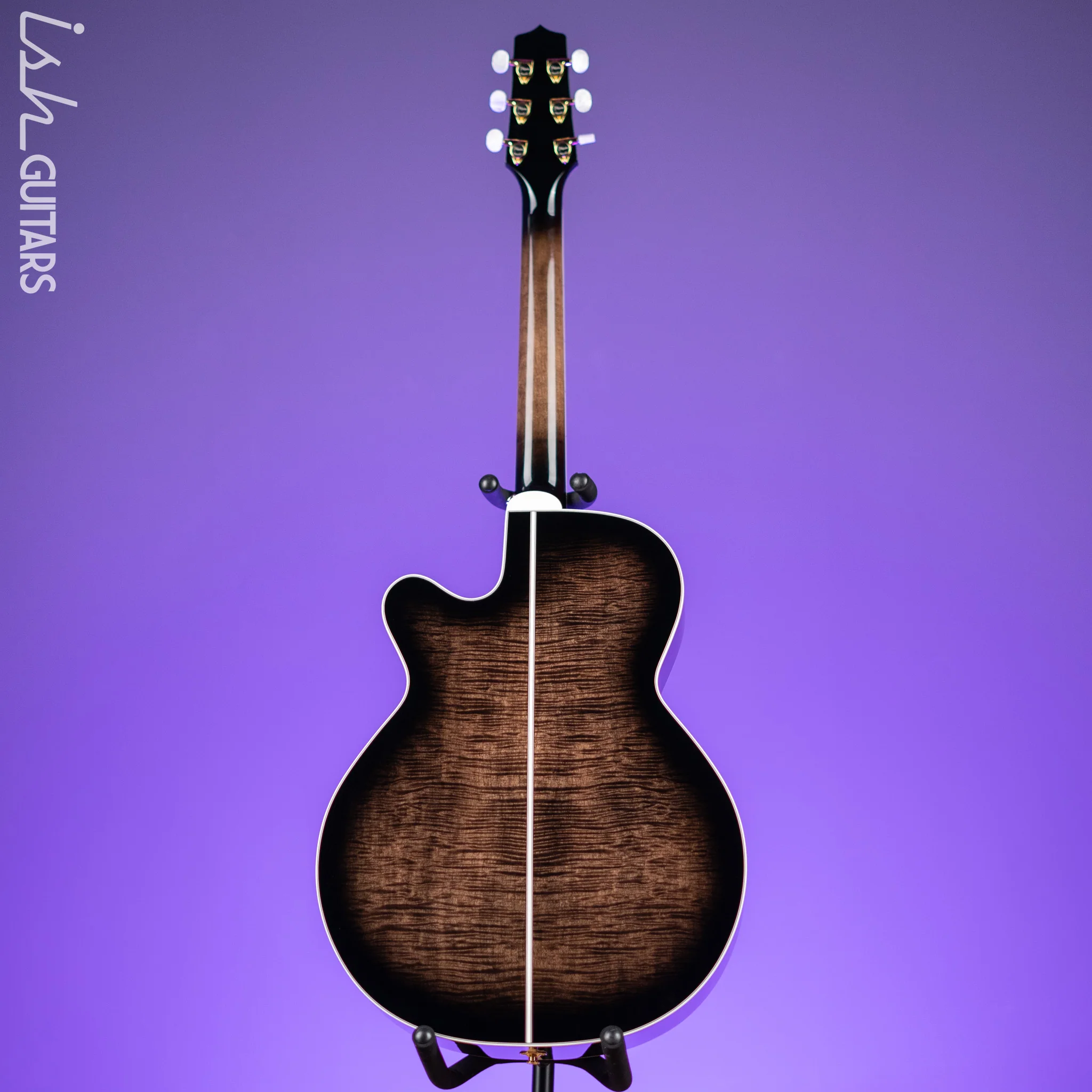 Takamine EF450C Acoustic-Electric Guitar Transparent Black Burst - Image 8