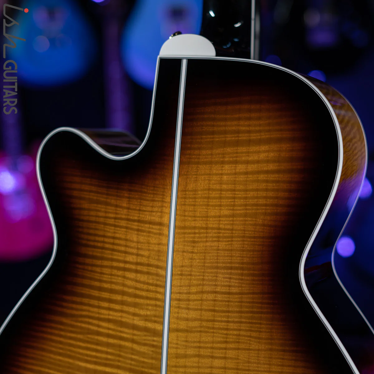 Takamine EF450C-TT Acoustic Electric Guitar Brown Sunburst Demo - Image 9