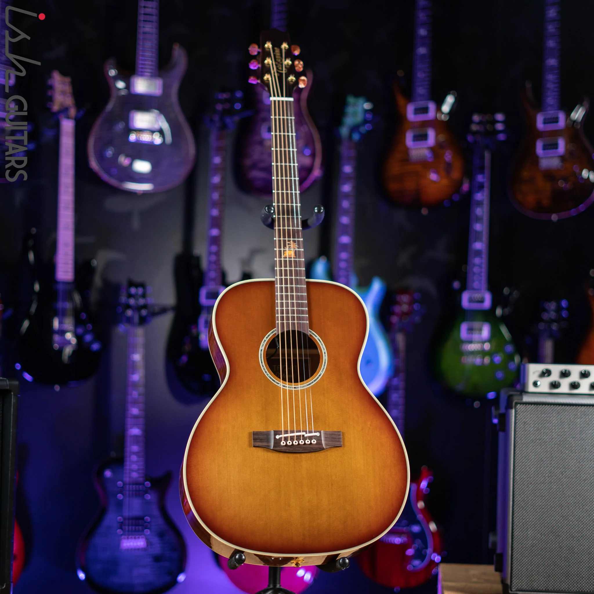 Takamine TF77-PT Orchestra Acoustic-Electric Guitar Tobacco Sunburst - Image 2