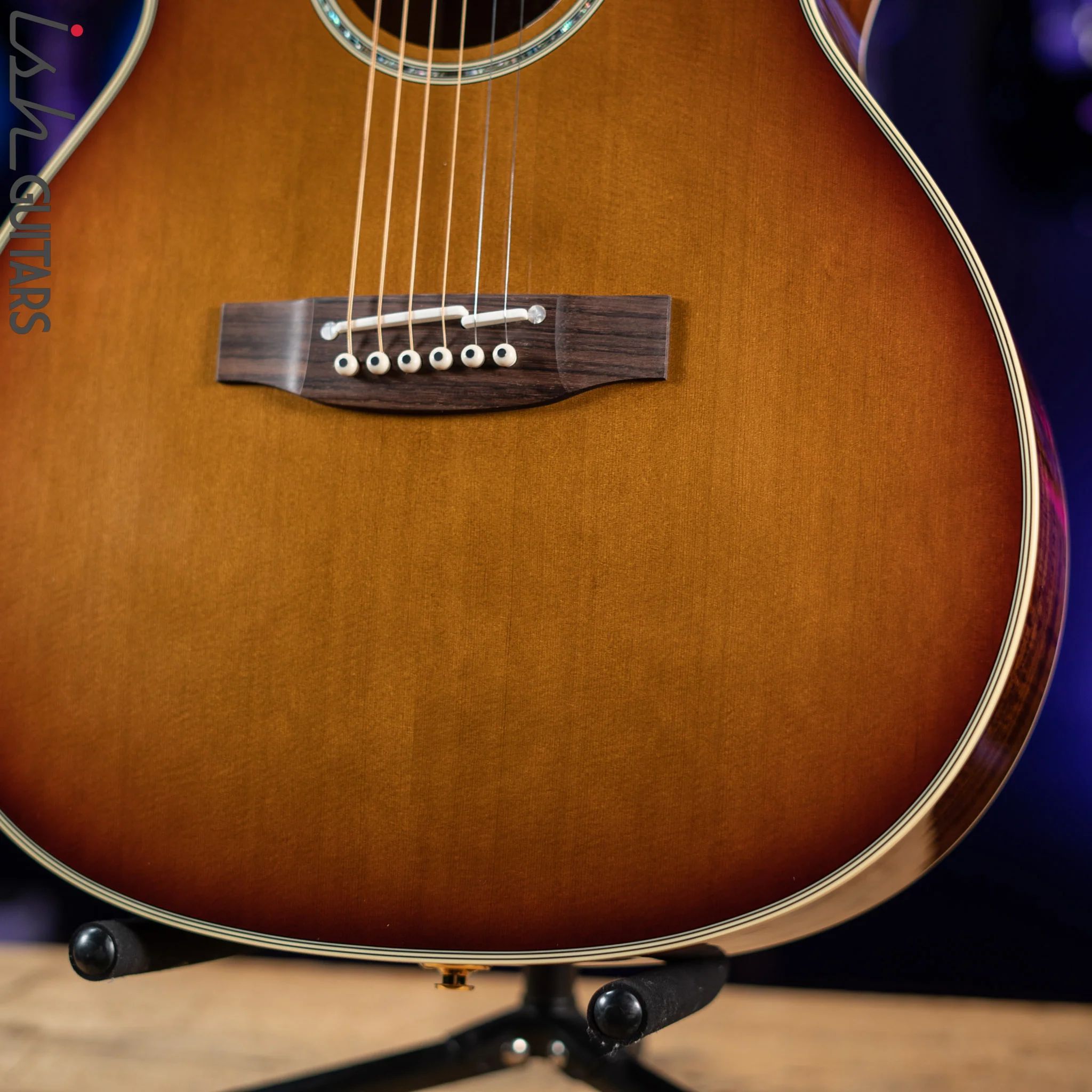 Takamine TF77-PT Orchestra Acoustic-Electric Guitar Tobacco Sunburst - Image 4