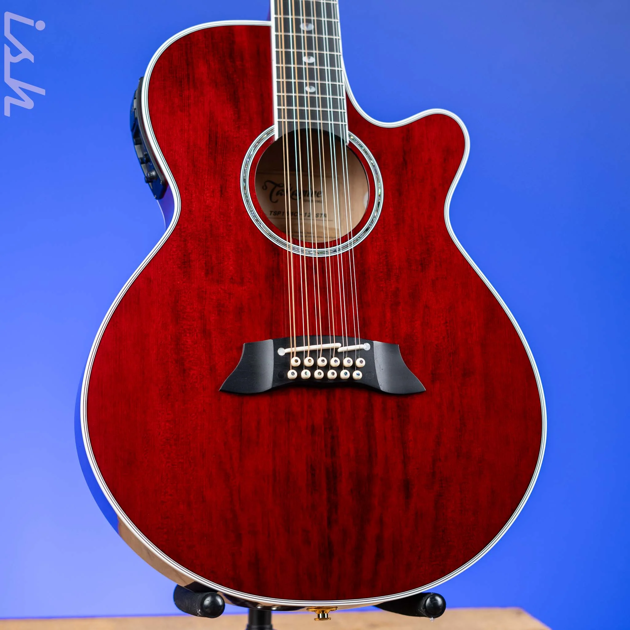 Takamine Thinline TSP158C-12 12-String Acoustic-Electric Guitar See-Through Red Demo