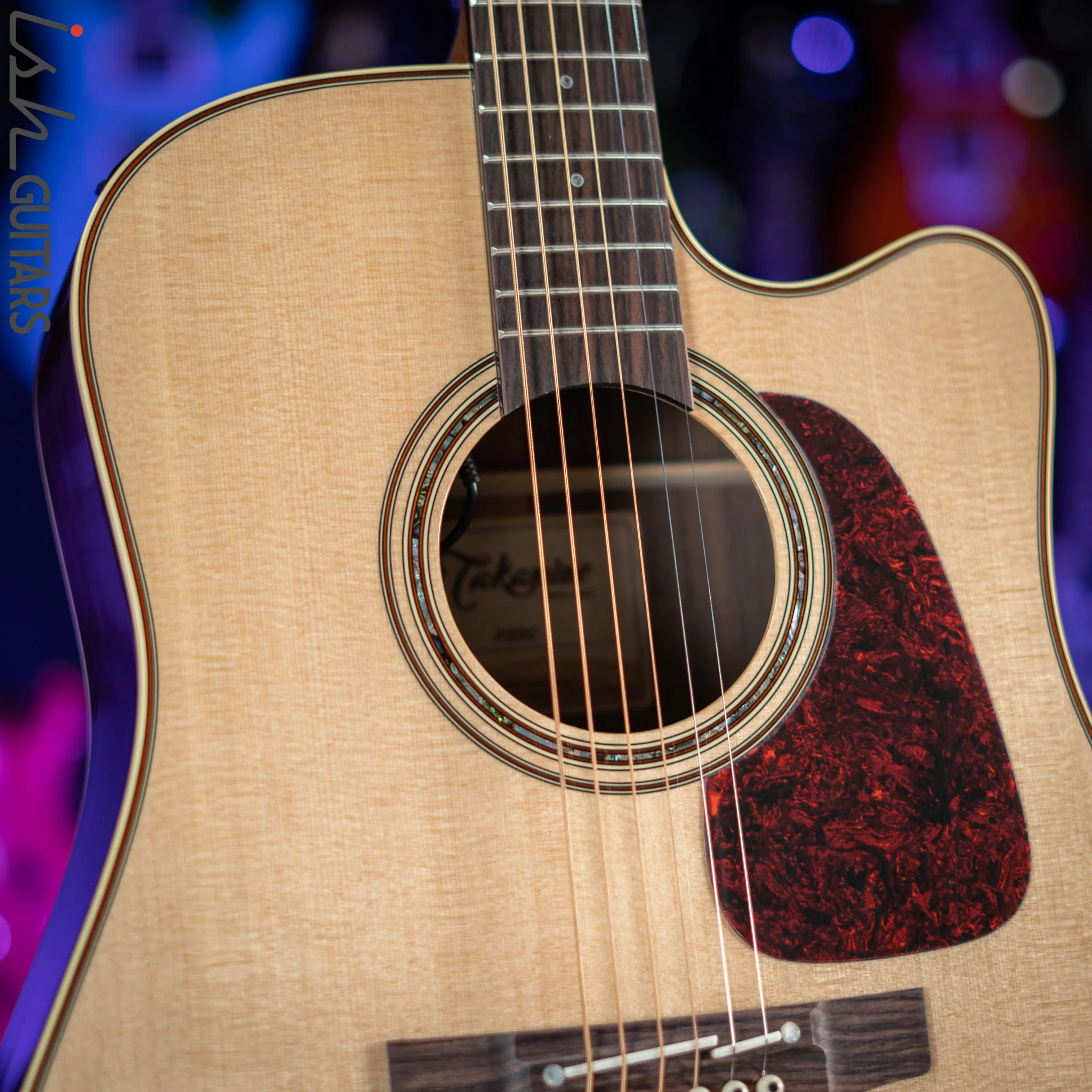 Takamine P5DC Dreadnought Acoustic-Electric Guitar Natural - Image 3