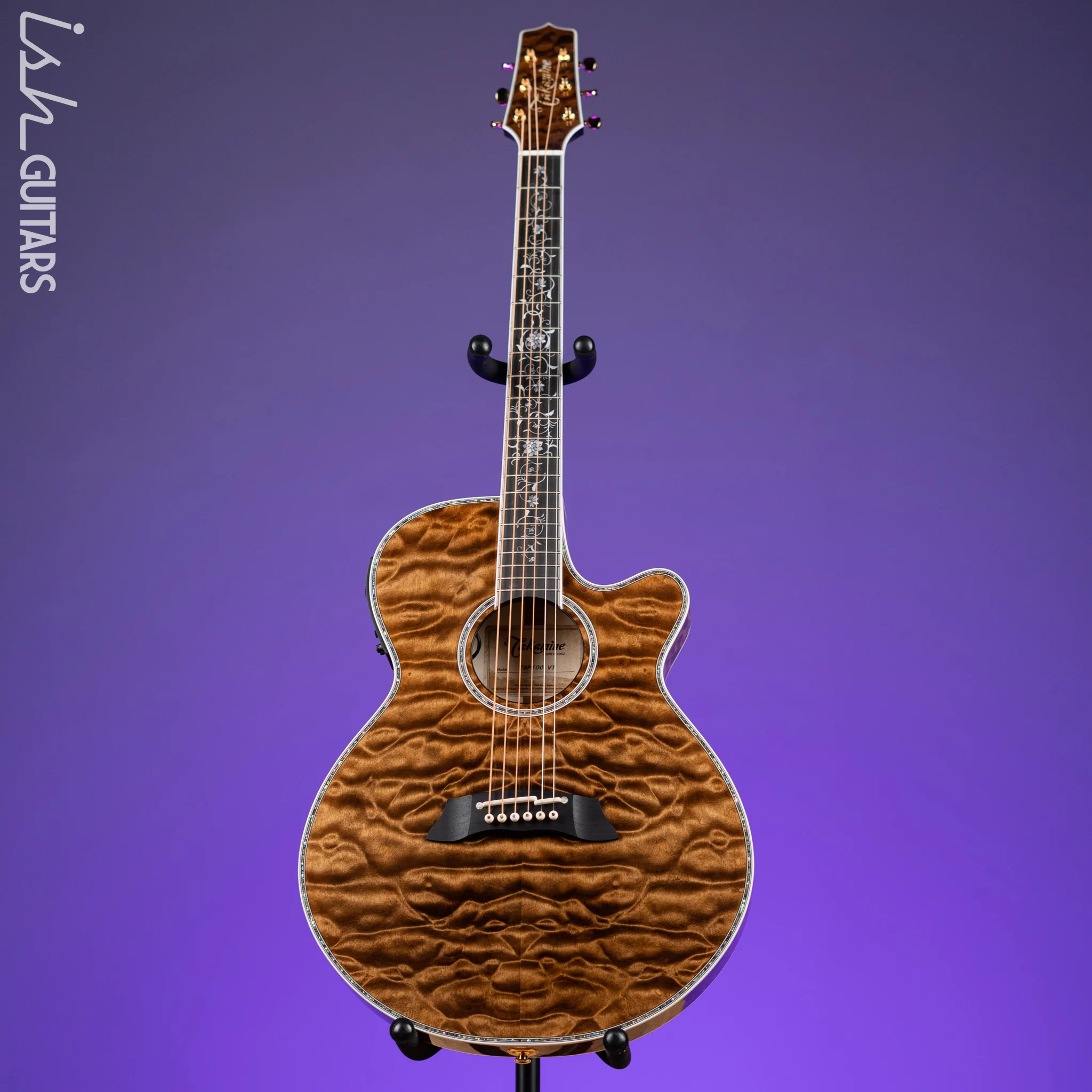 Takamine TSP100 Acoustic-Electric Guitar Gloss Vintage Tobacco - Image 2