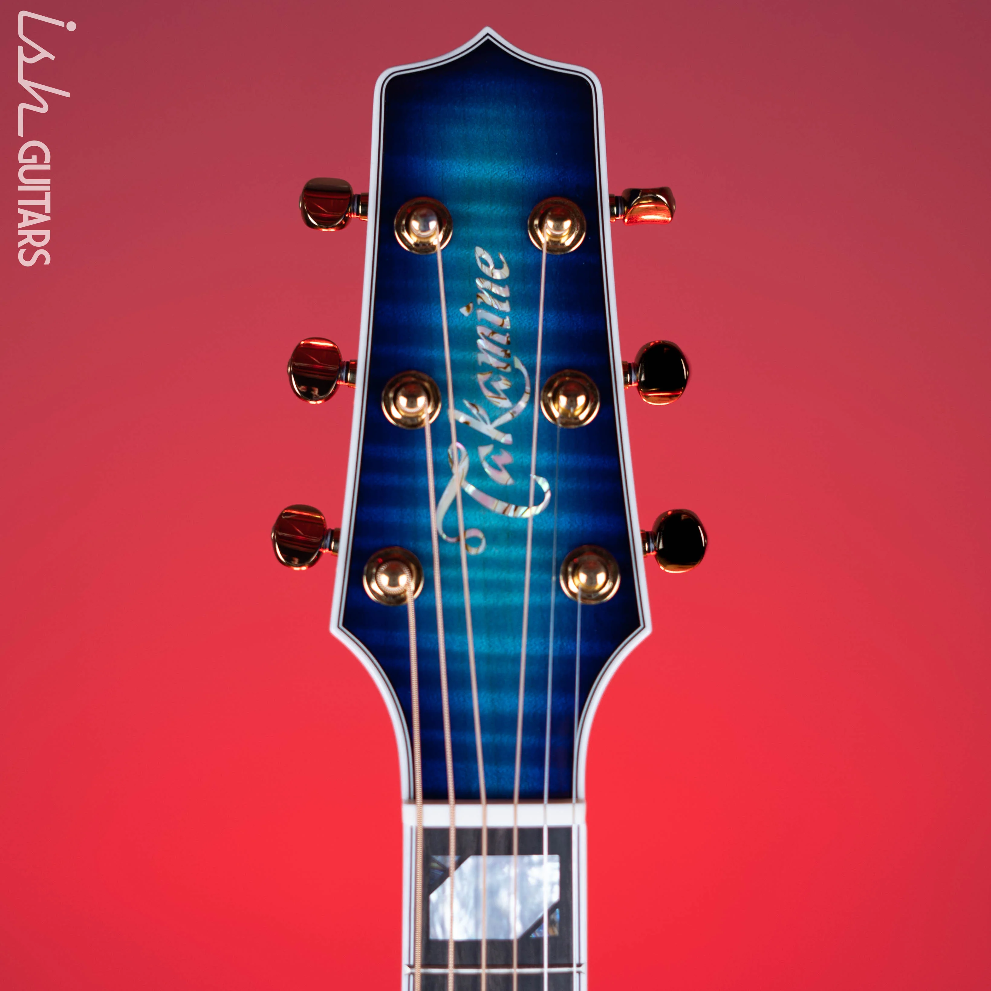 Takamine TSP178AC SBB Thinline Acoustic-Electric Guitar Gloss Blue Burst - Image 6