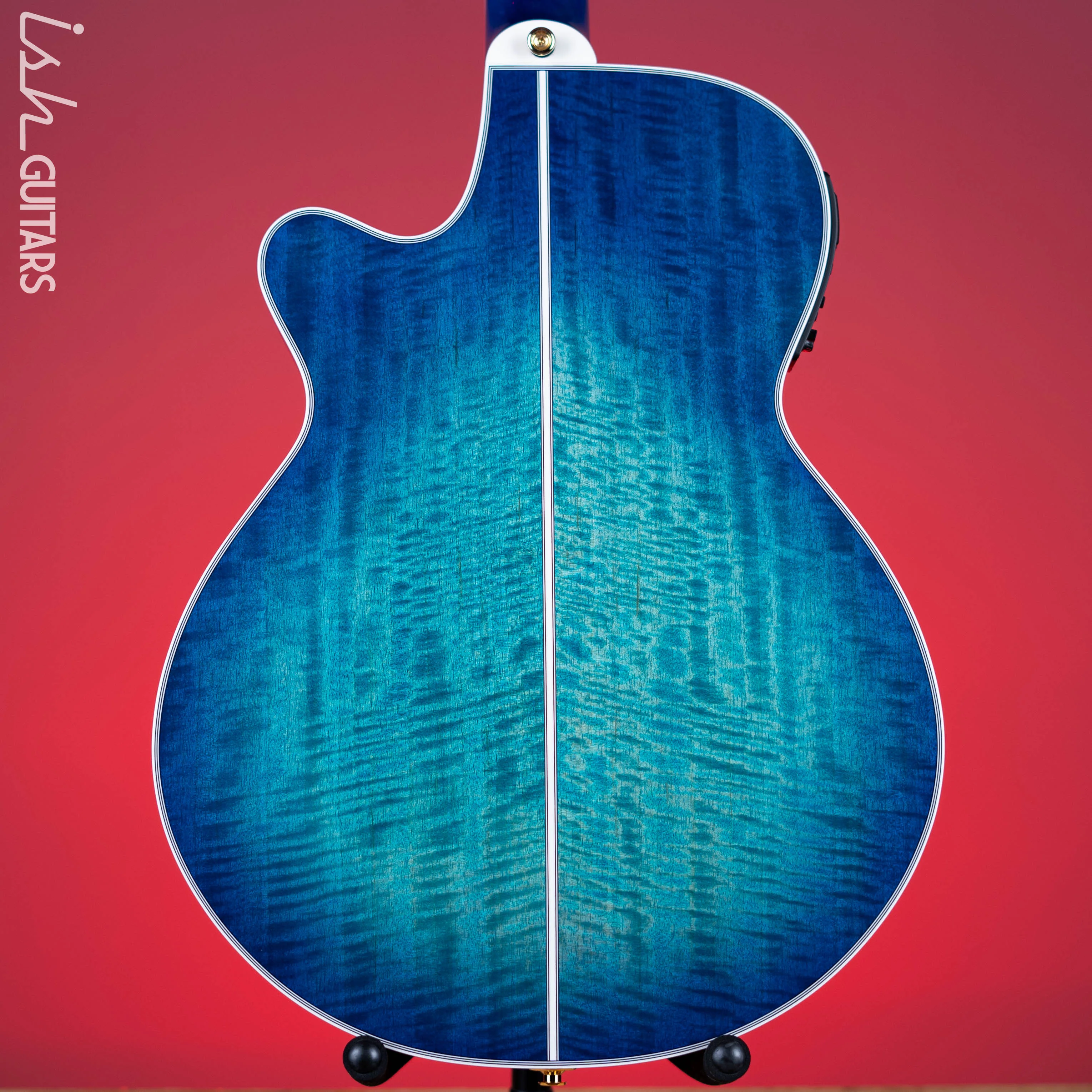 Takamine TSP178AC SBB Thinline Acoustic-Electric Guitar Gloss Blue Burst - Image 8
