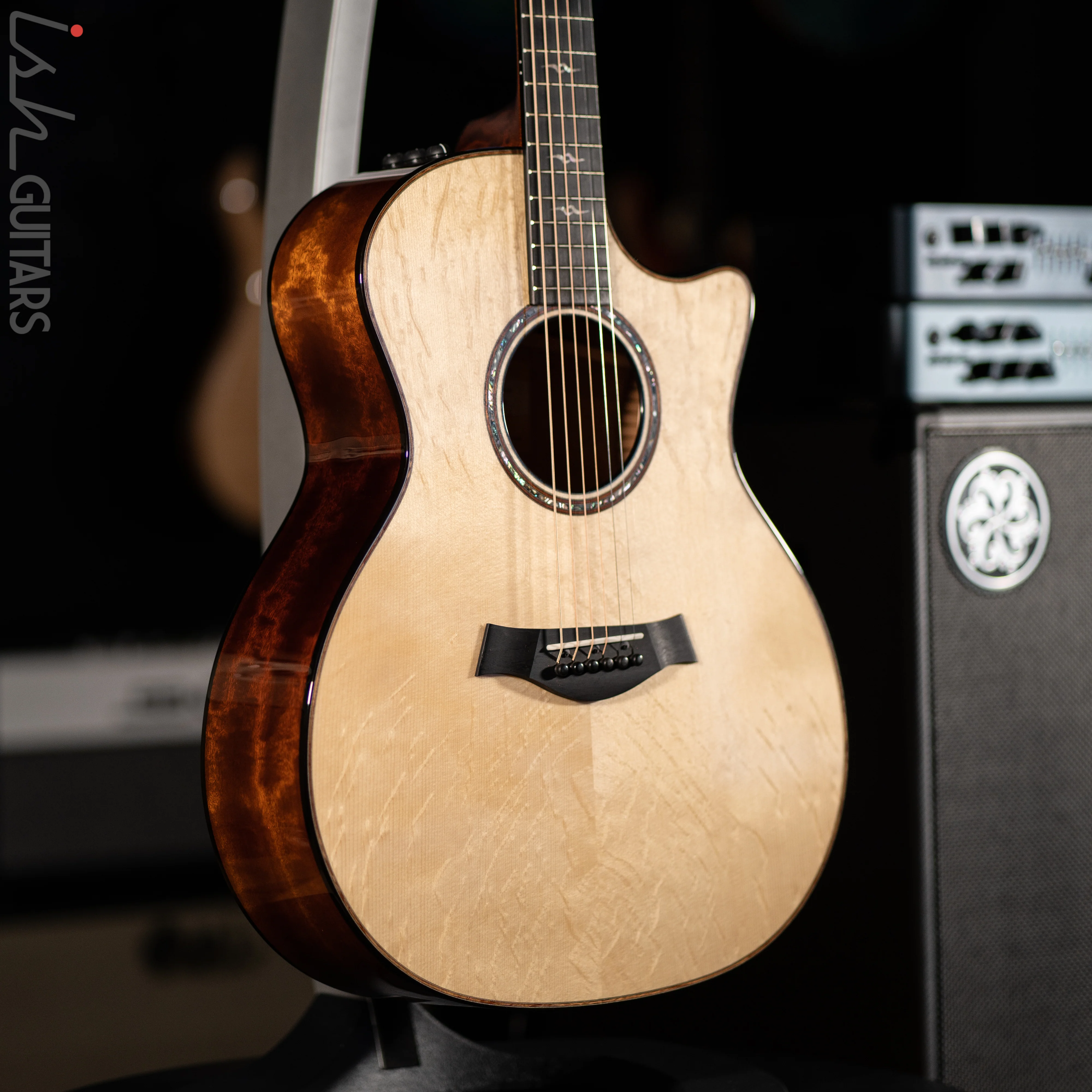 Taylor Custom GA Quilted Sapele/Englemann(Bearclaw) - Image 4