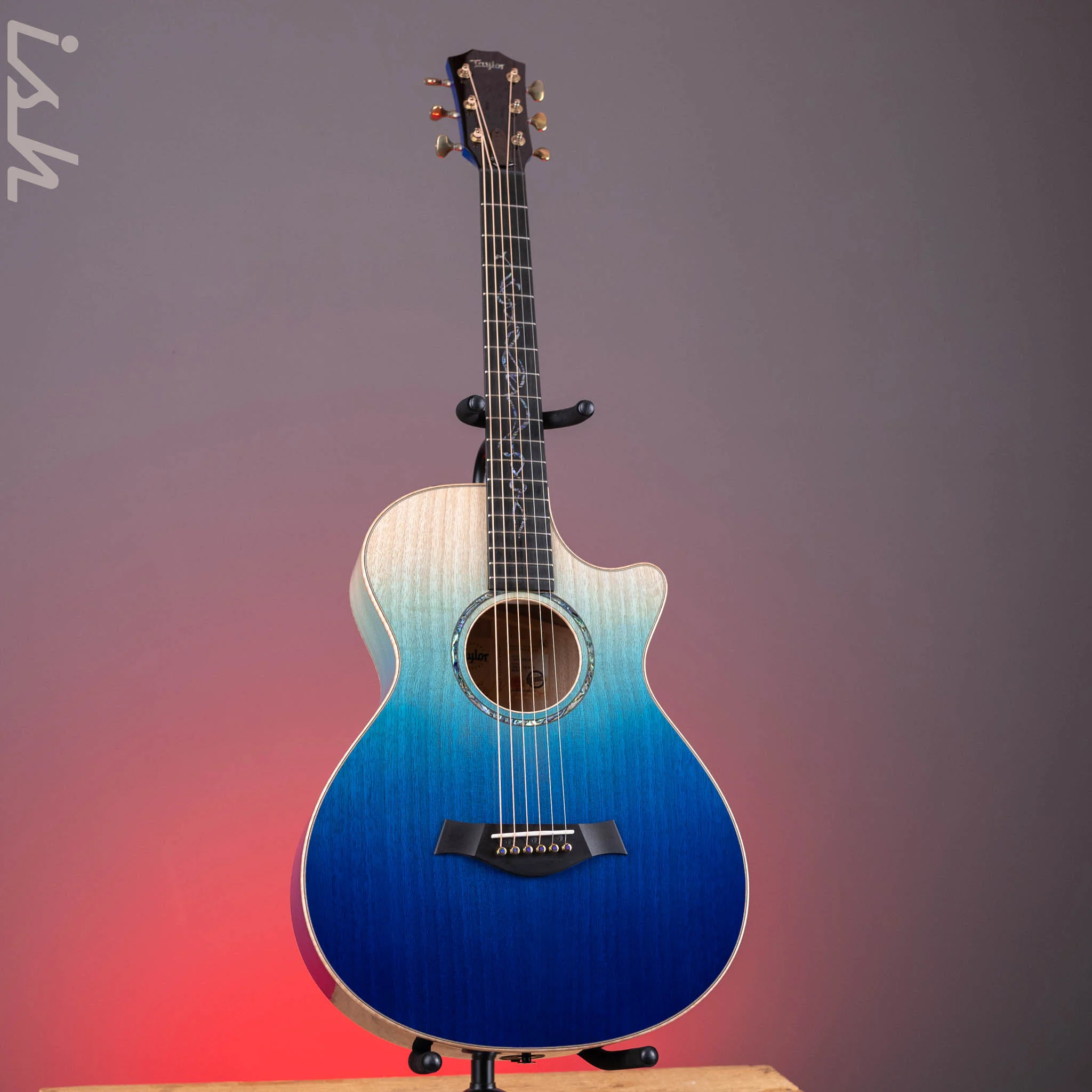 Taylor Custom Grand Concert C22e 12-Fret Ombre Blue Catch #5 - Image 2