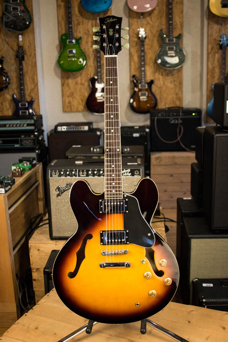 Tokai Korean Premium Series Lacquer Finish ES Guitar Sunburst - Image 2