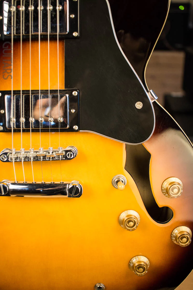 Tokai Korean Premium Series Lacquer Finish ES Guitar Sunburst - Image 4