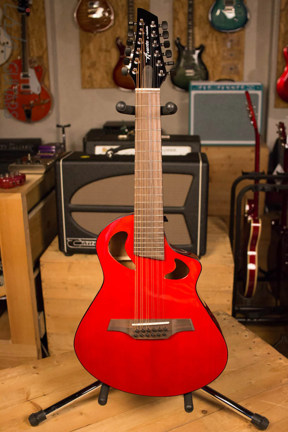 Veillette Avante Gryphon 12 String Acoustic Guitar AG12VM Red - Image 2