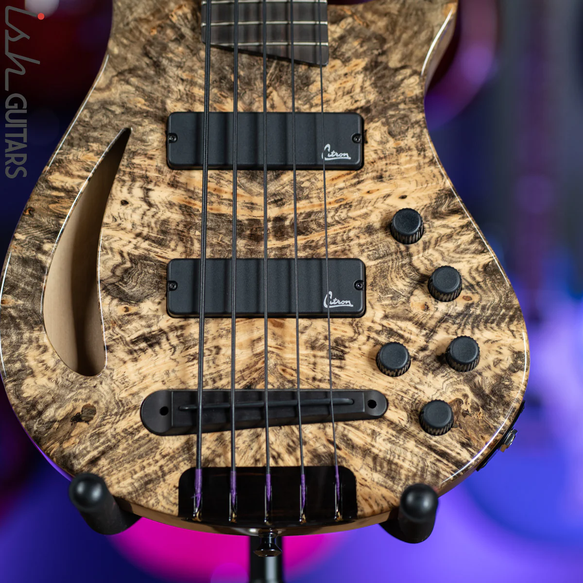 Veillette Singlecut 5 Custom Semi Hollow Buckeye Burl - Image 4