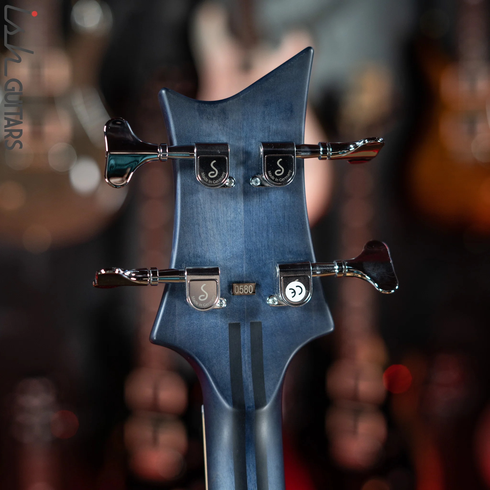 Vigier Arpege IV Custom Fretless 4-String Bass Deep Deep Blue Imetal Fretboard - Image 12