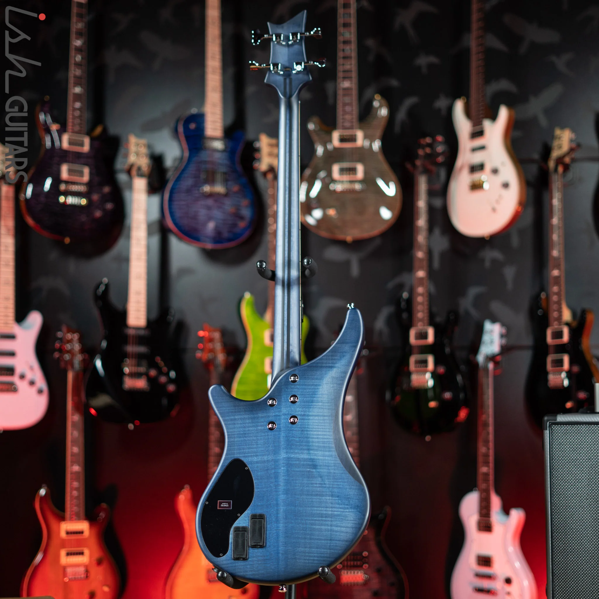 Vigier Arpege IV Custom Fretless 4-String Bass Deep Deep Blue Imetal Fretboard - Image 7