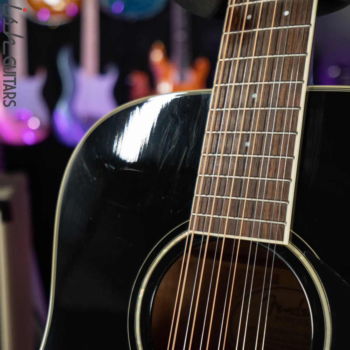 Fender CD-160SE 12 String Dreadnought Acoustic Guitar Black - Image 8