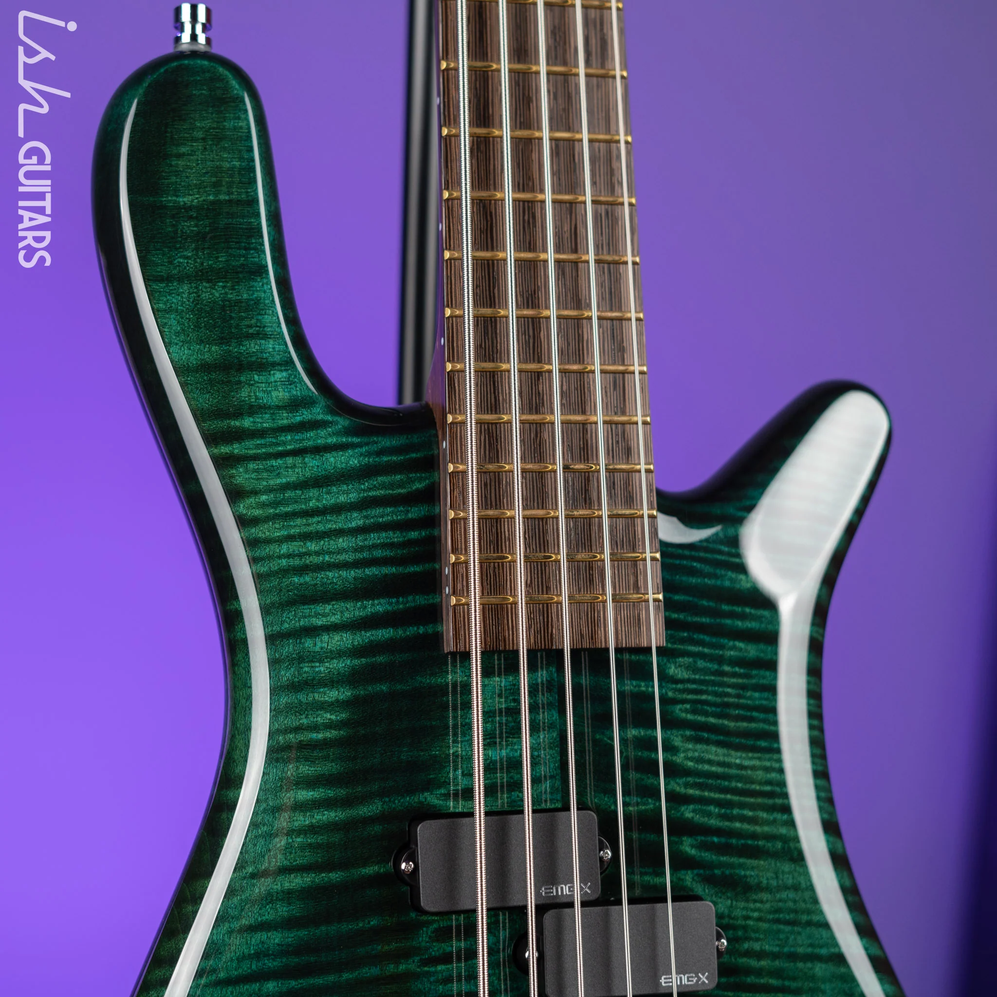 Warwick Custom Shop Streamer LX 5-String Bass Petrol Green NAMM - Image 3