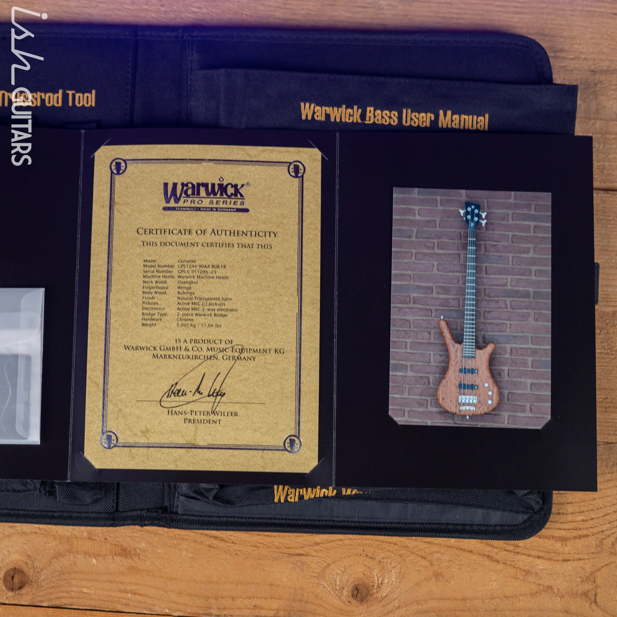 Warwick Teambuilt Pro Series Corvette 4-String Natural Bubinga Transparent Satin - Image 13
