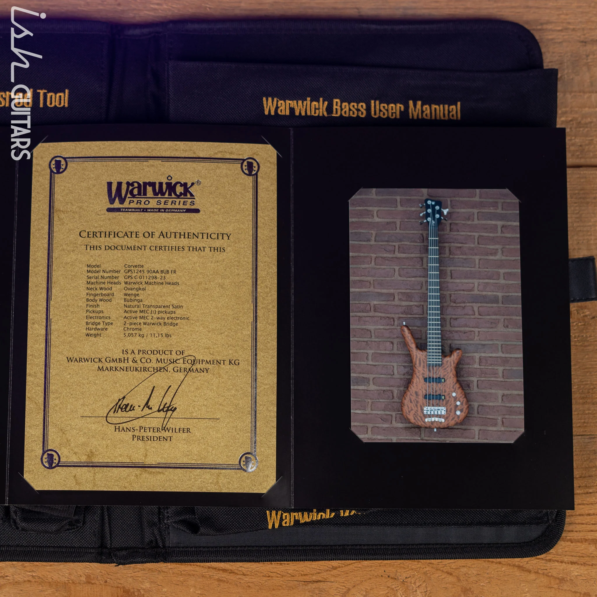 Warwick Teambuilt Pro Series Corvette 5-String Natural Bubinga Transparent Satin - Image 12
