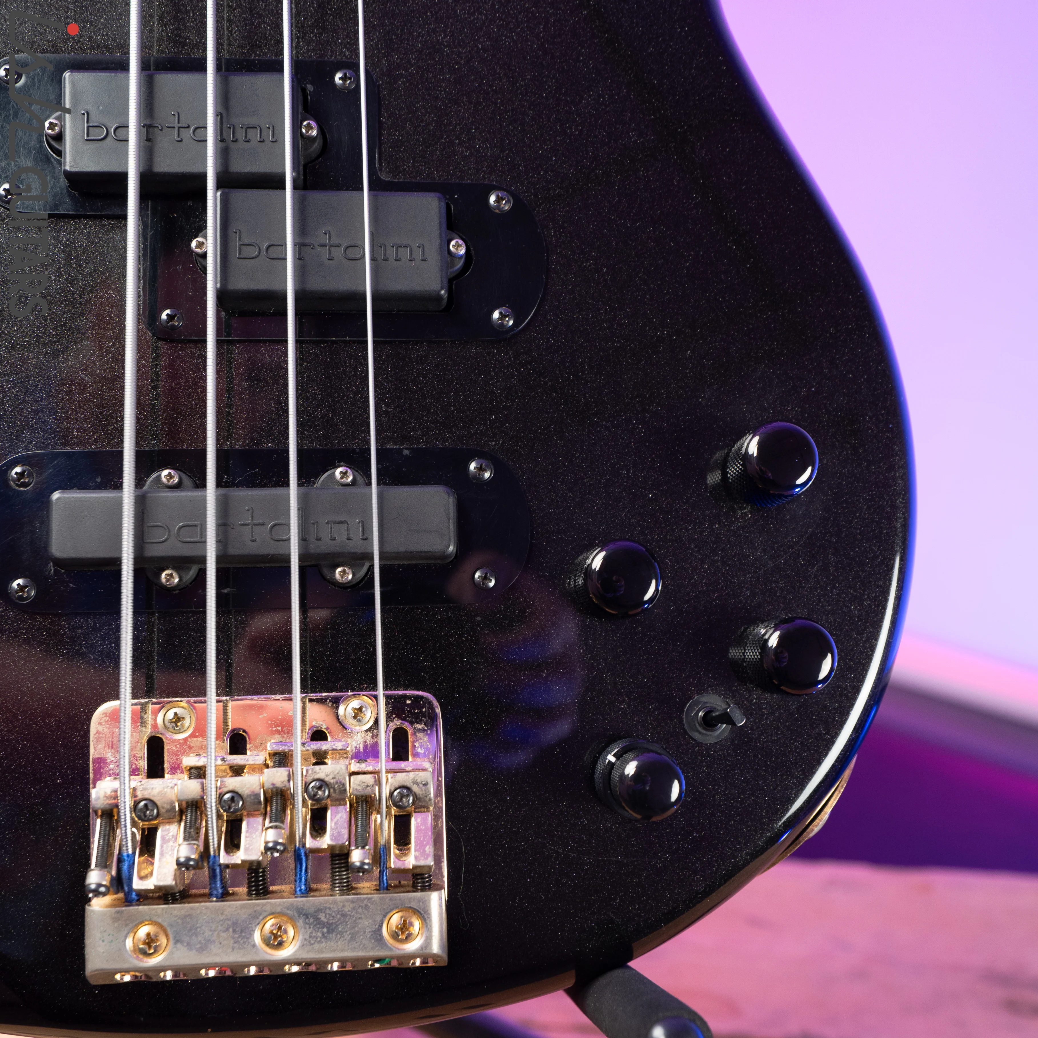 1990's Yamaha BB3000AF 4 String Fretless Metallic Black - Image 3