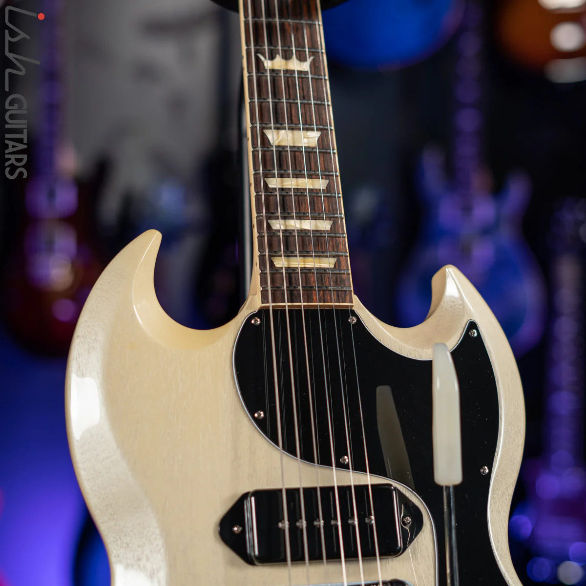 Gibson Custom Shop '62 Reissue SG Junior Brian Ray White Fox - Image 5