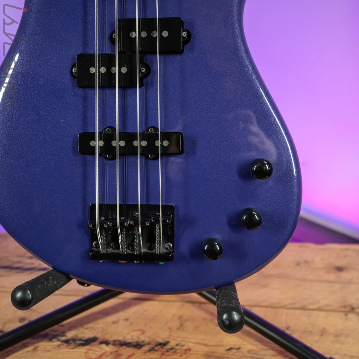 LTD H-4 Metallic Purple 4 String Bass Guitar - Image 4