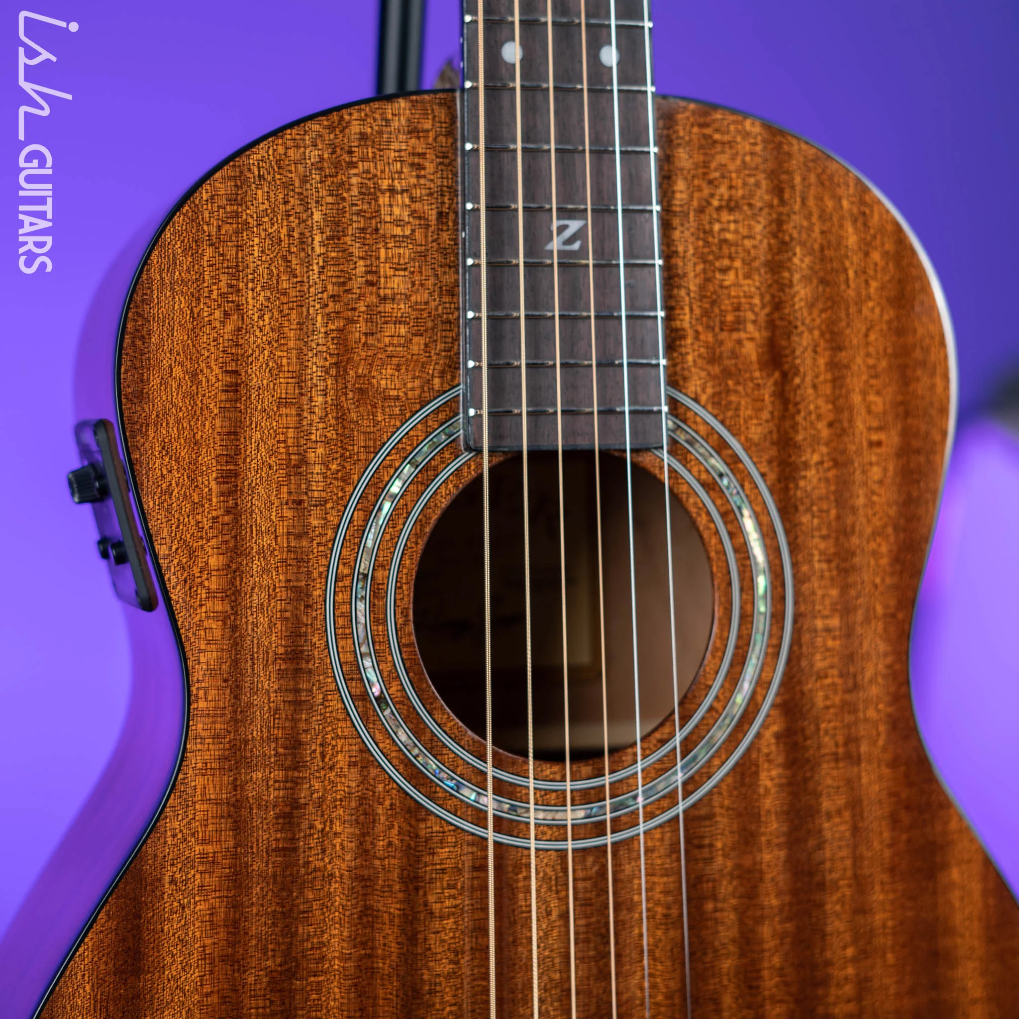 Zager Travel Acoustic-Electric Natural Mahogany - Image 3