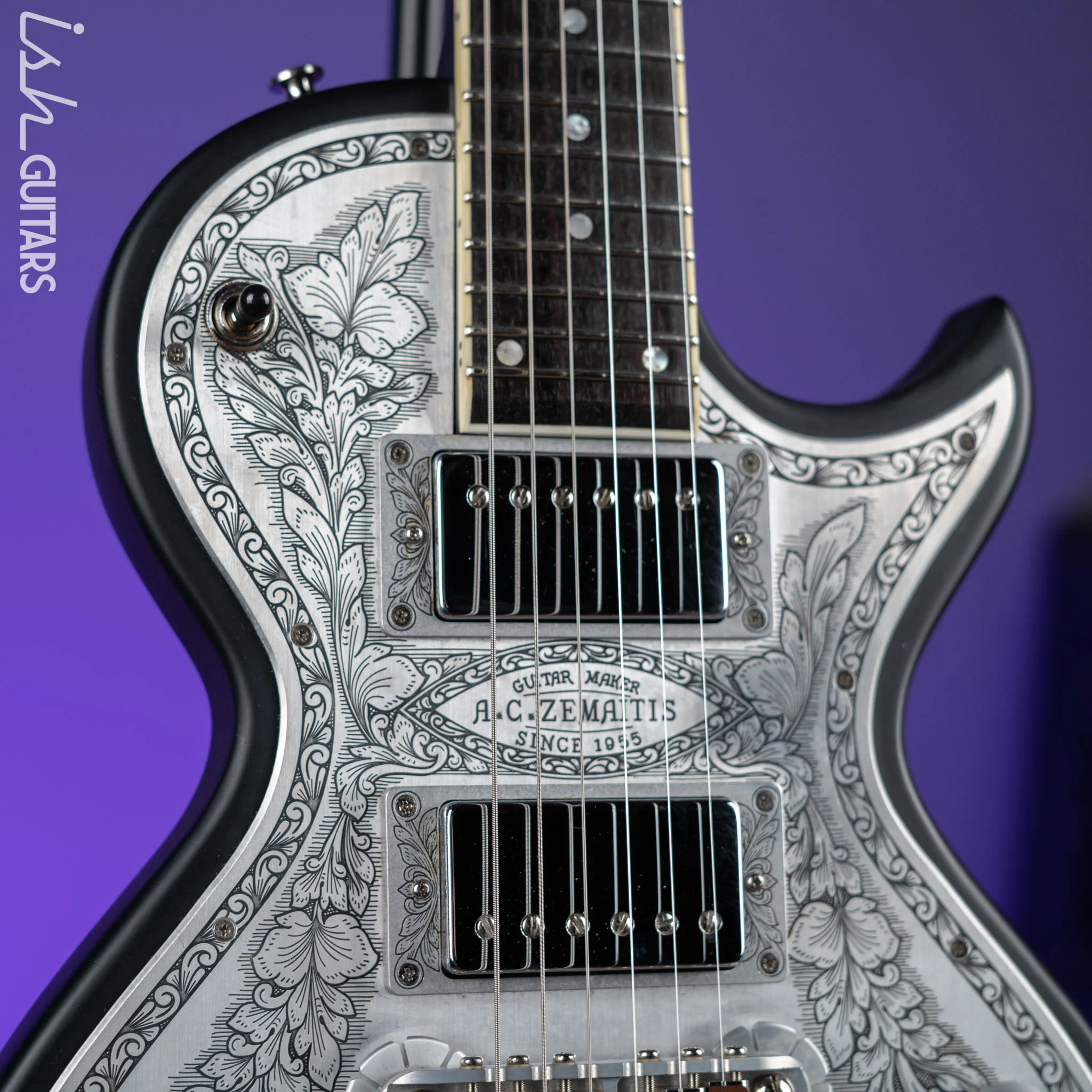Zemaitis C24MF Casimere Metal Front Electric Guitar - Image 3