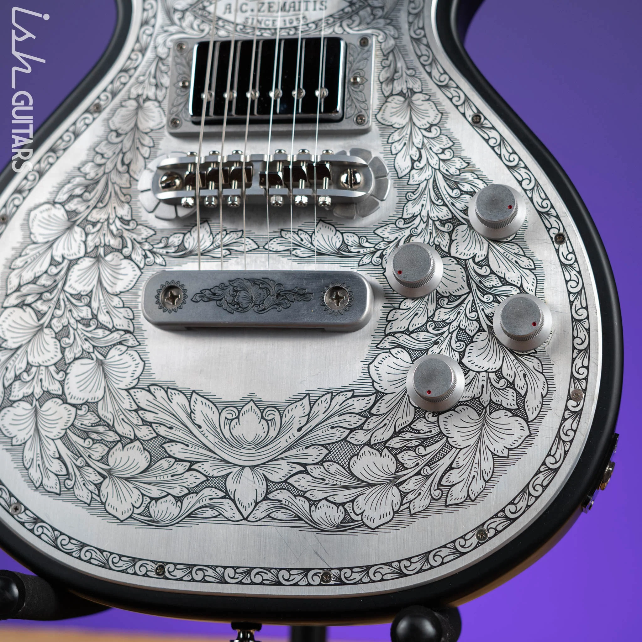 Zemaitis C24MF Casimere Metal Front Electric Guitar - Image 4